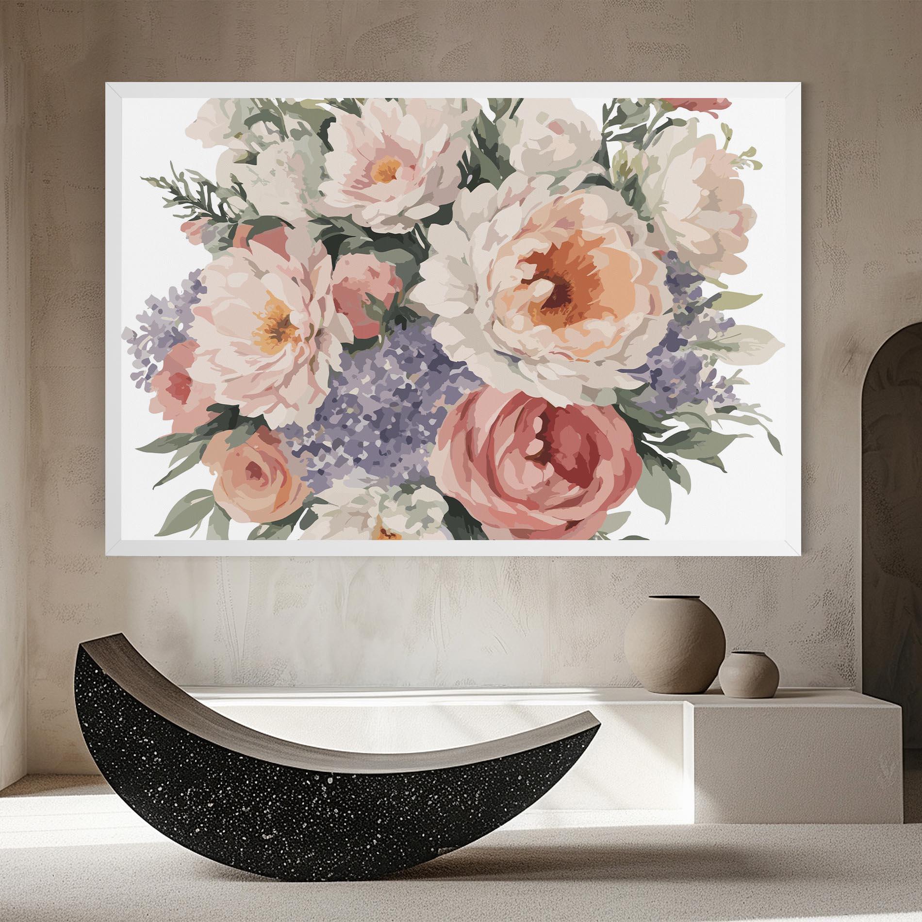 Tablou Canvas Pretty Watercolor Bouquet mockup 8