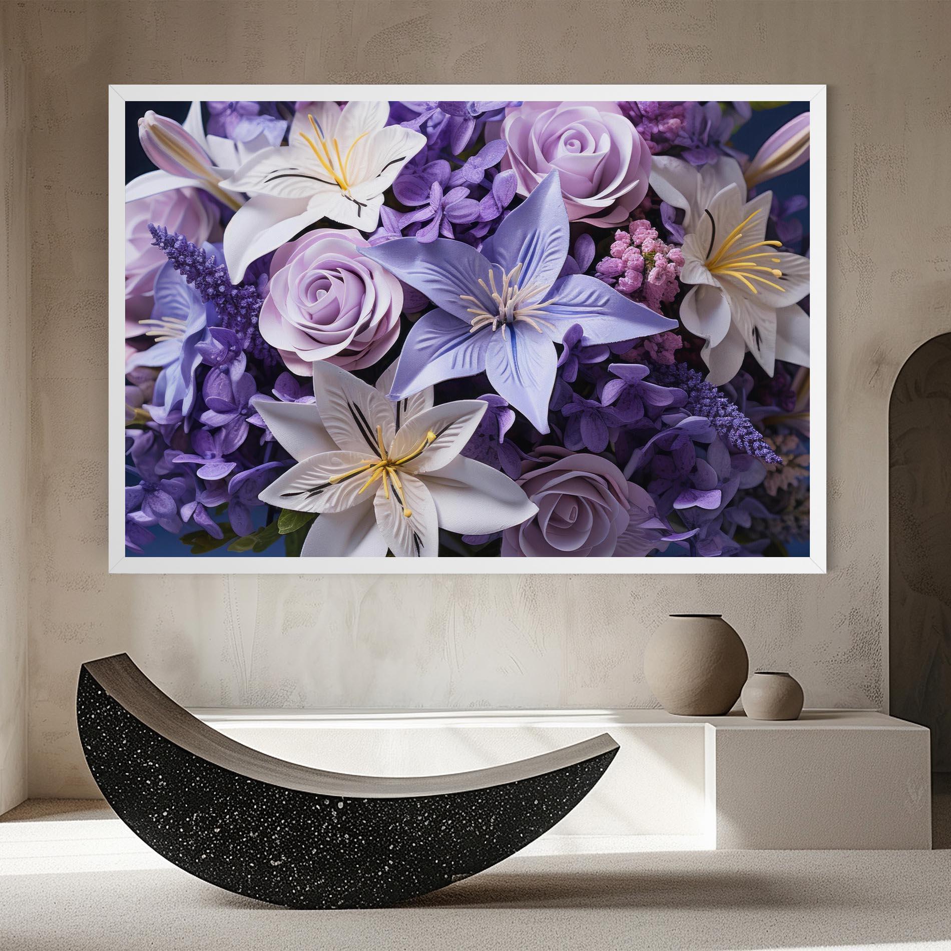 Tablou Canvas Purple Cute Bouquet mockup 8