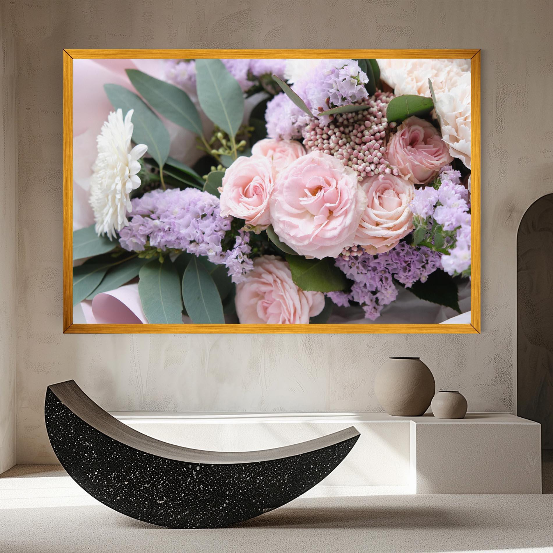 Tablou Canvas Beautiful Pink Roses mockup 8