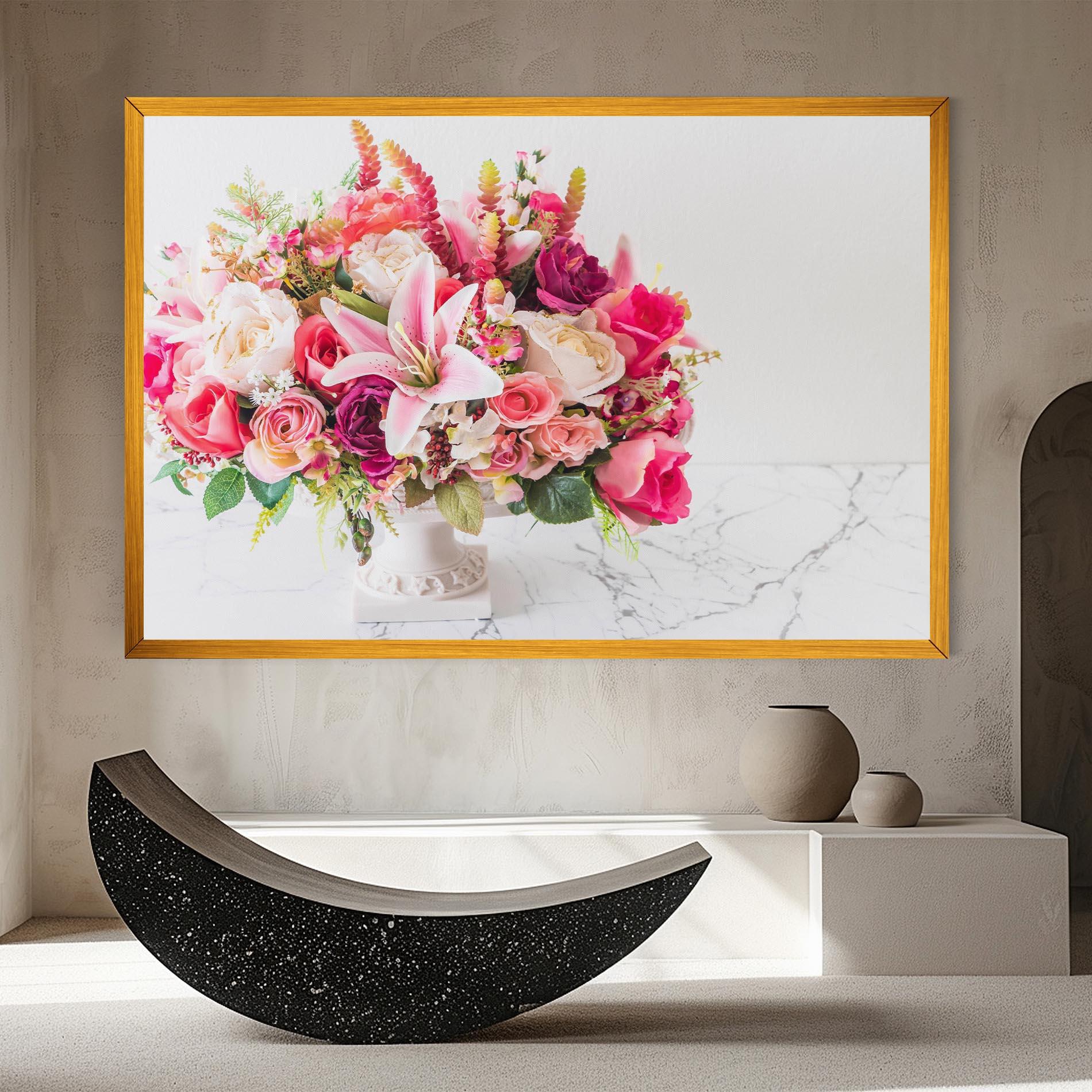 Tablou Canvas Bouquet Flowers Vase mockup 8