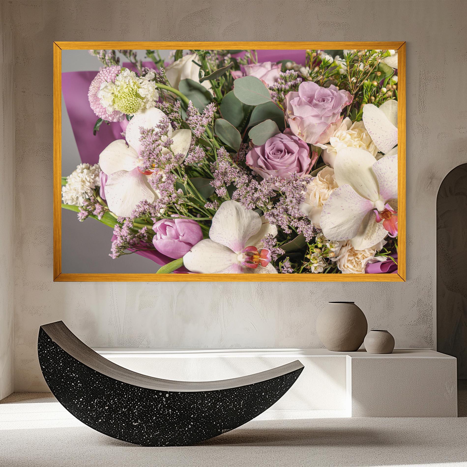 Tablou Canvas Cute Purple Bouquet mockup 8