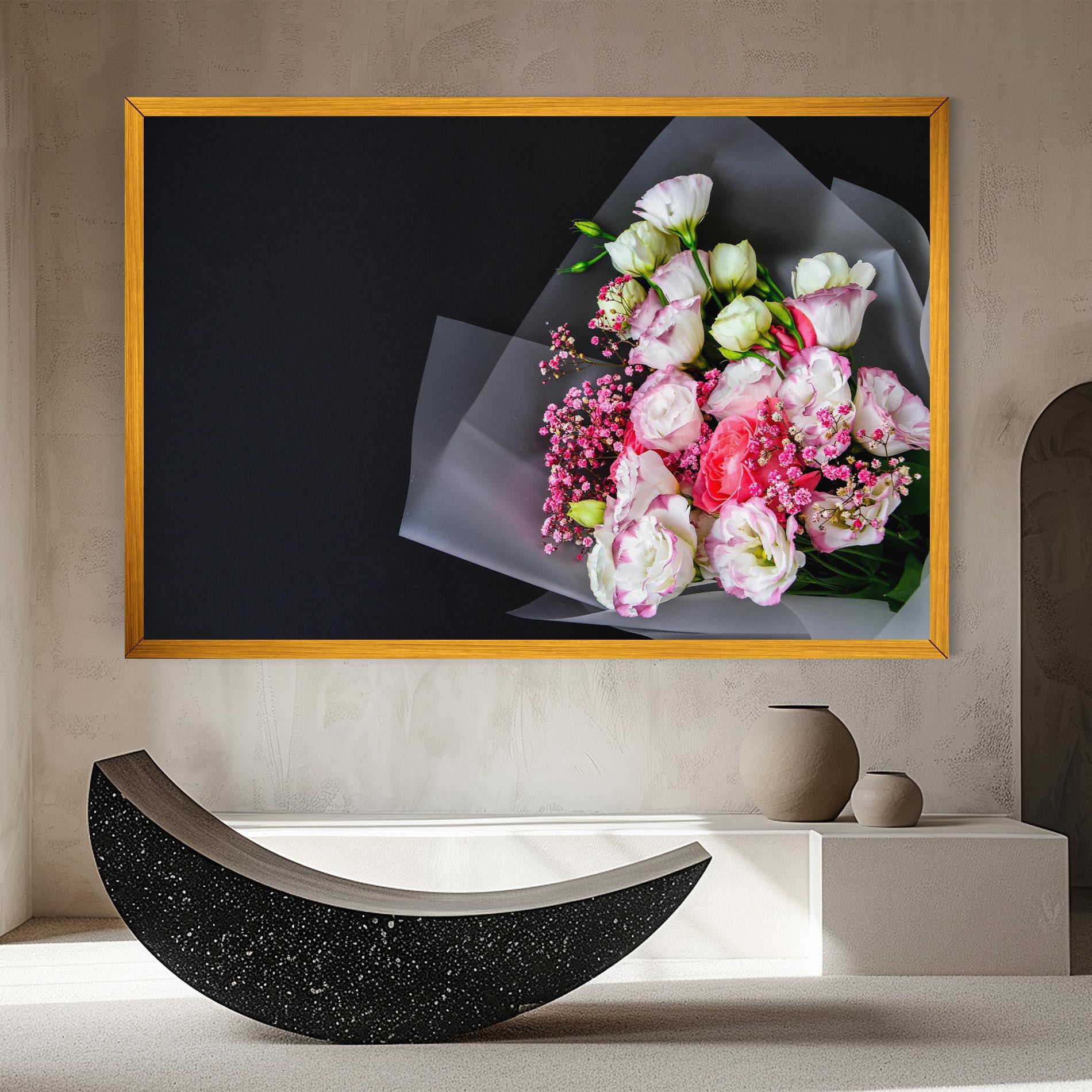 Tablou Canvas Cute Roses Bouquet mockup 8