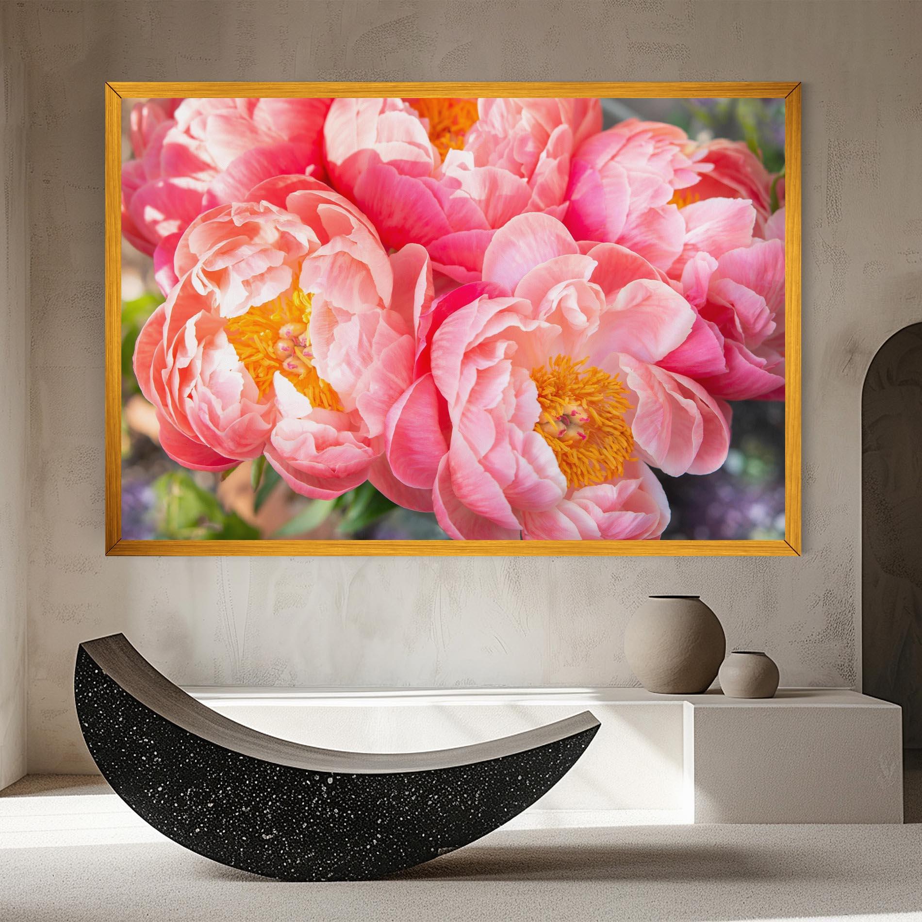 Tablou Canvas Opened Peonies Bouquet mockup 8