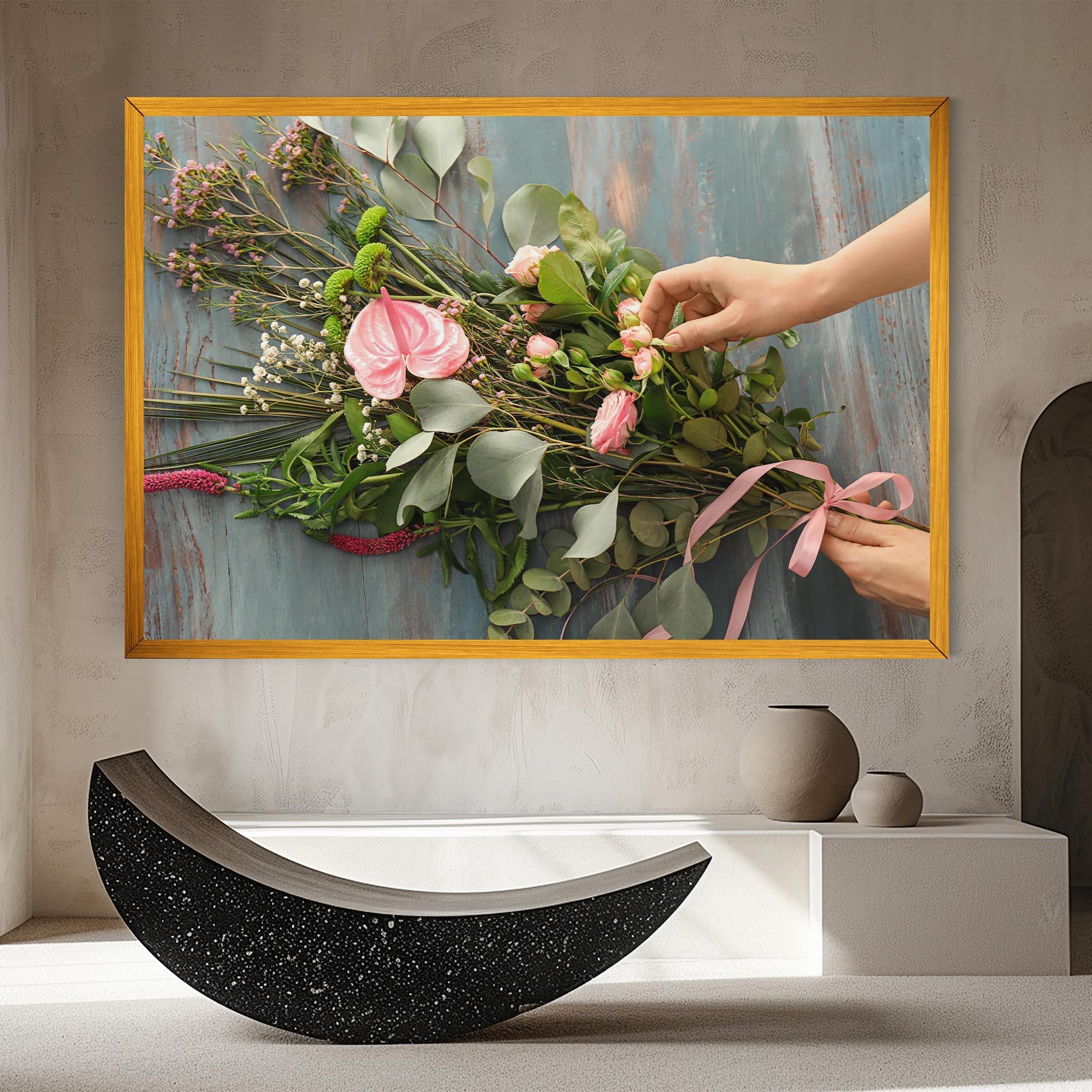 Tablou Canvas Preparing Bouquet mockup 8