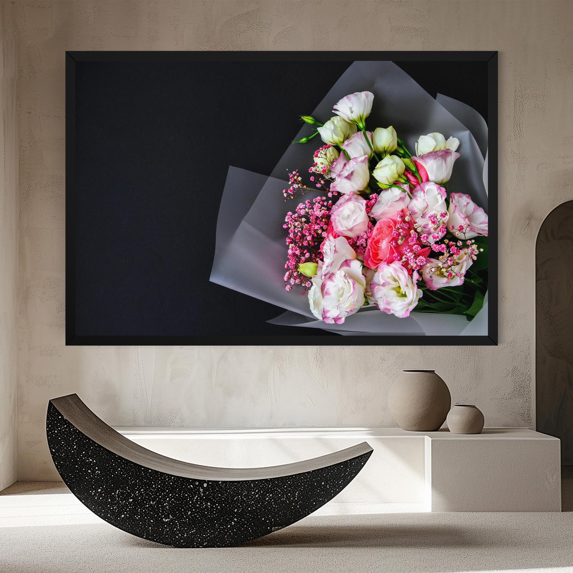 Tablou Canvas Cute Roses Bouquet mockup 8