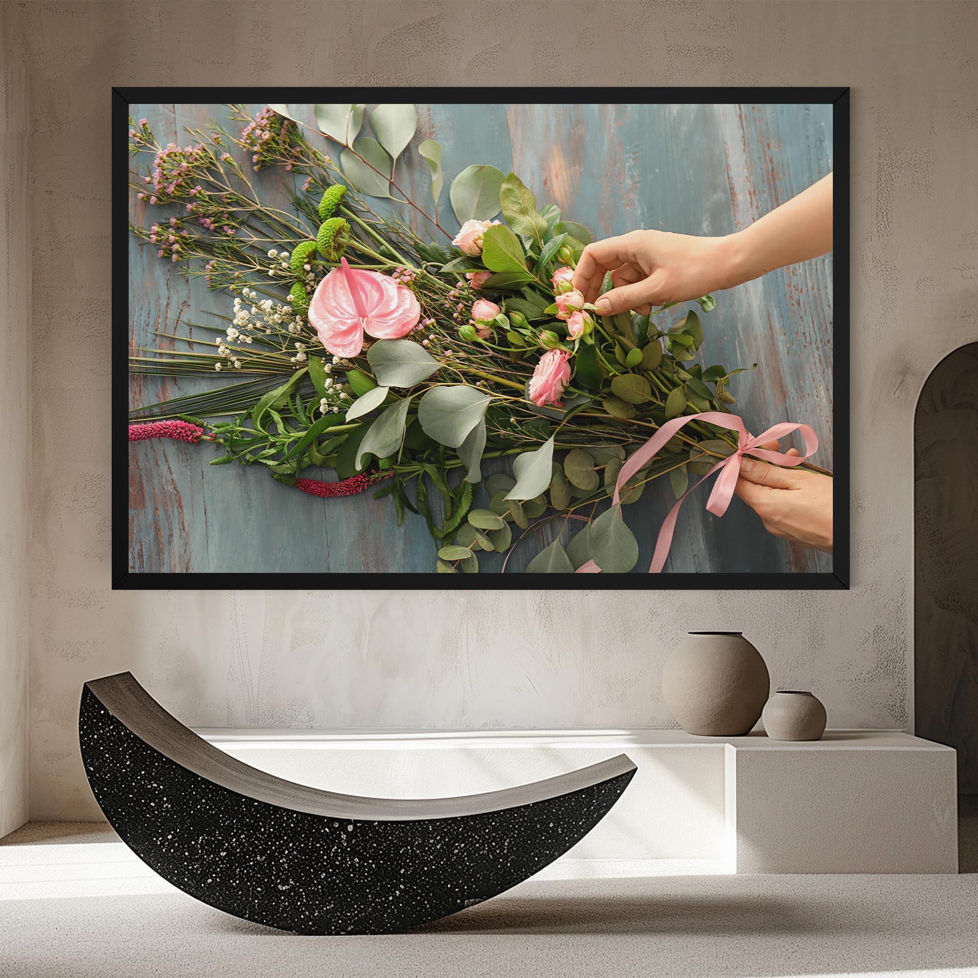 Tablou Canvas Preparing Bouquet mockup 8