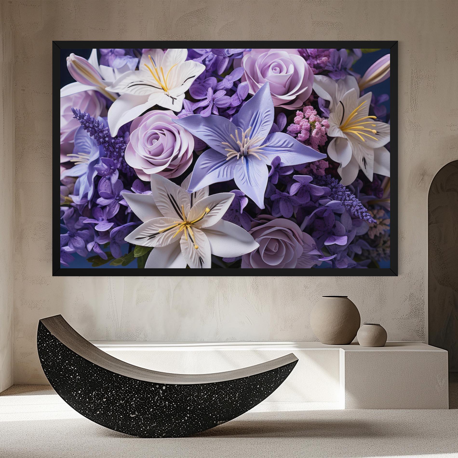 Tablou Canvas Purple Cute Bouquet mockup 8