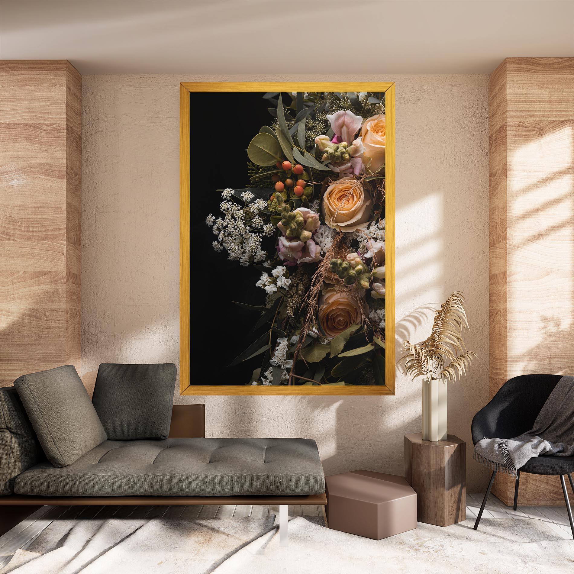 Tablou Canvas Dark Flower Bouquet mockup 8