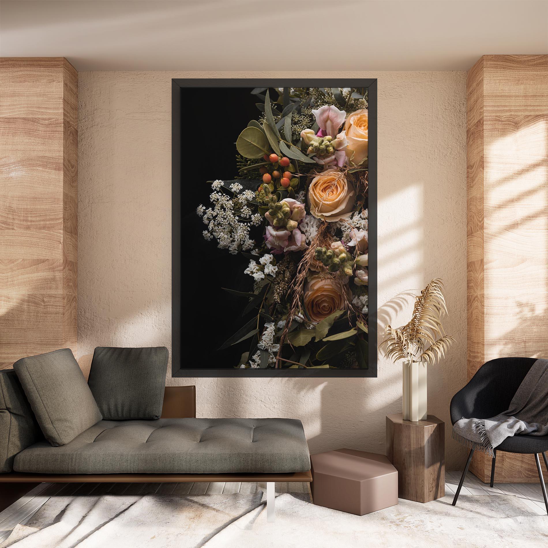 Tablou Canvas Dark Flower Bouquet mockup 8