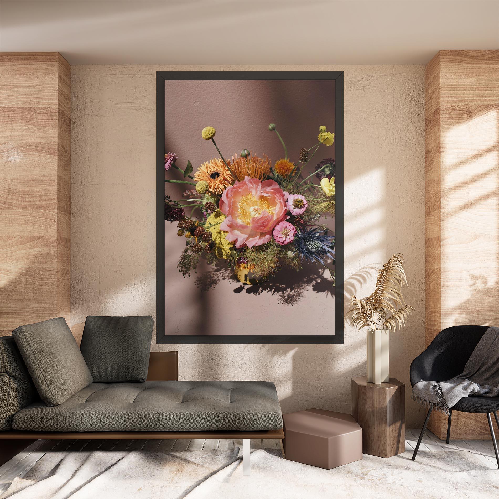 Tablou Canvas Pastel Orange Bouquet mockup 8