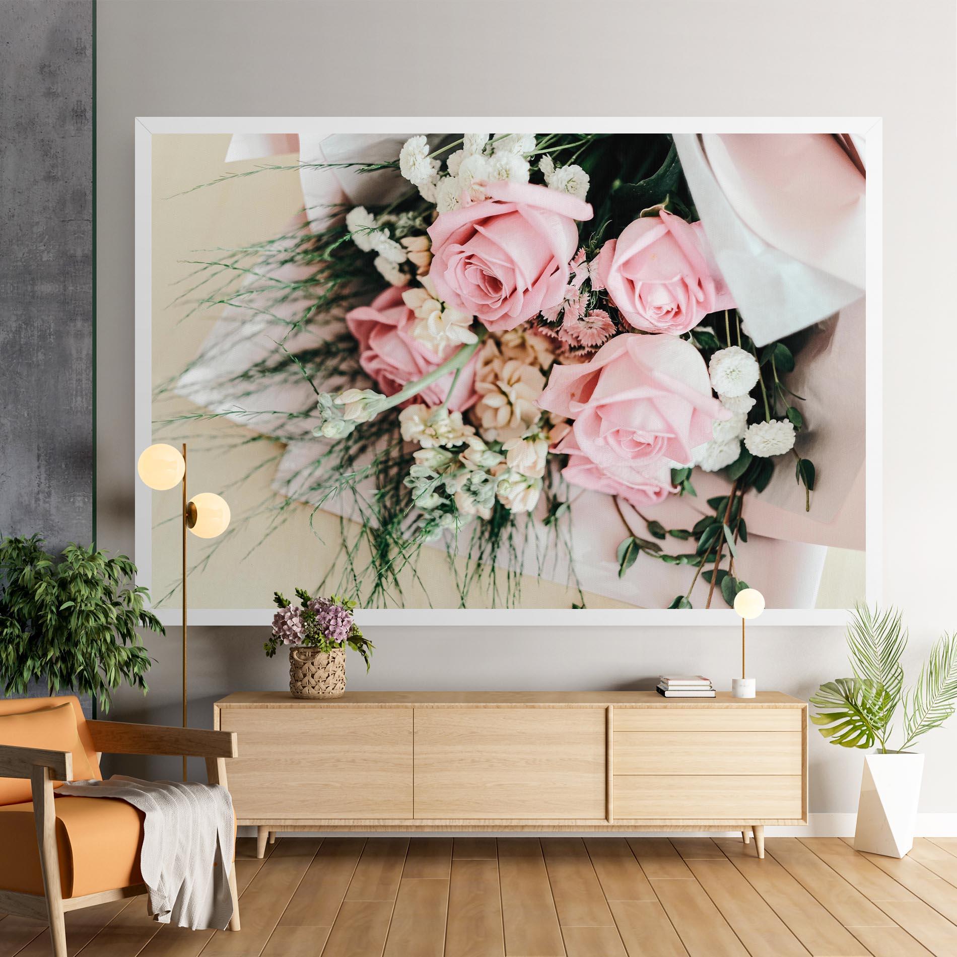 Tablou Canvas Baby Pink Bouquet mockup 9