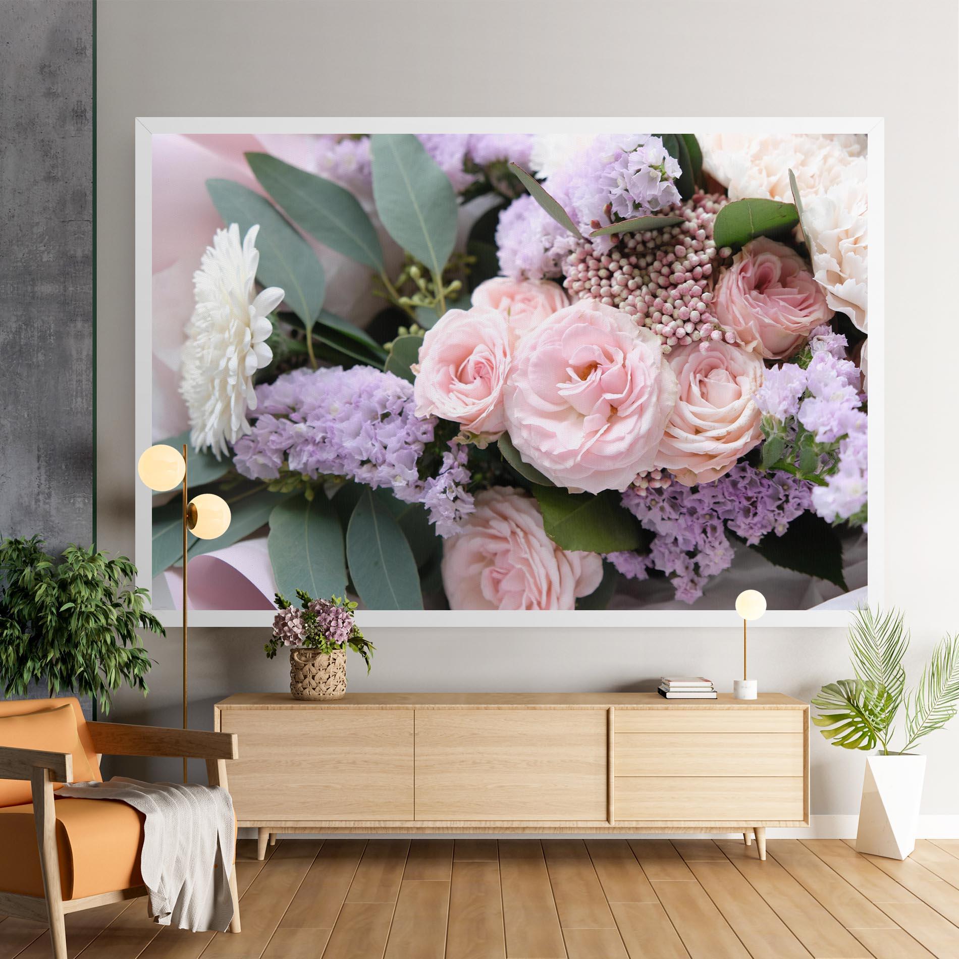 Tablou Canvas Beautiful Pink Roses mockup 9