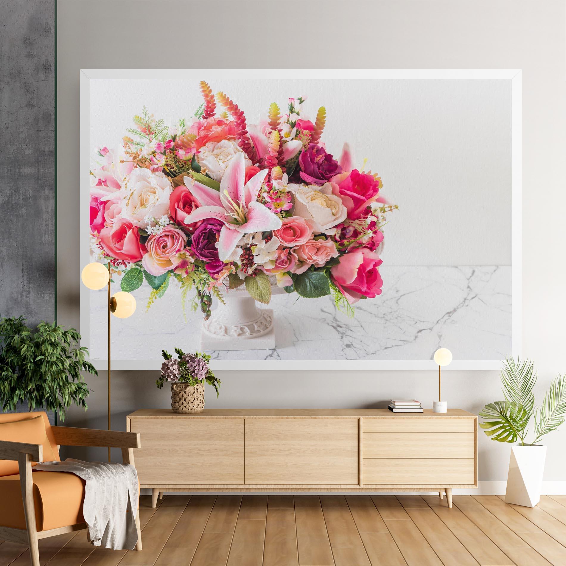 Tablou Canvas Bouquet Flowers Vase mockup 9