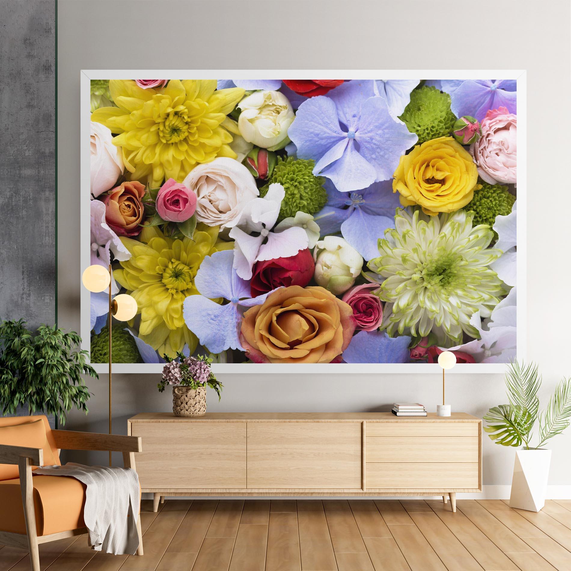 Tablou Canvas Color Mix Flower Bouquet mockup 9