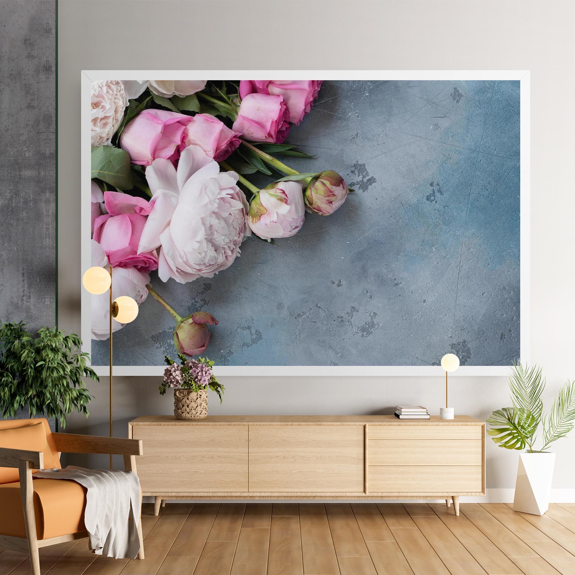 Cute Pink Peonies mockup 9
