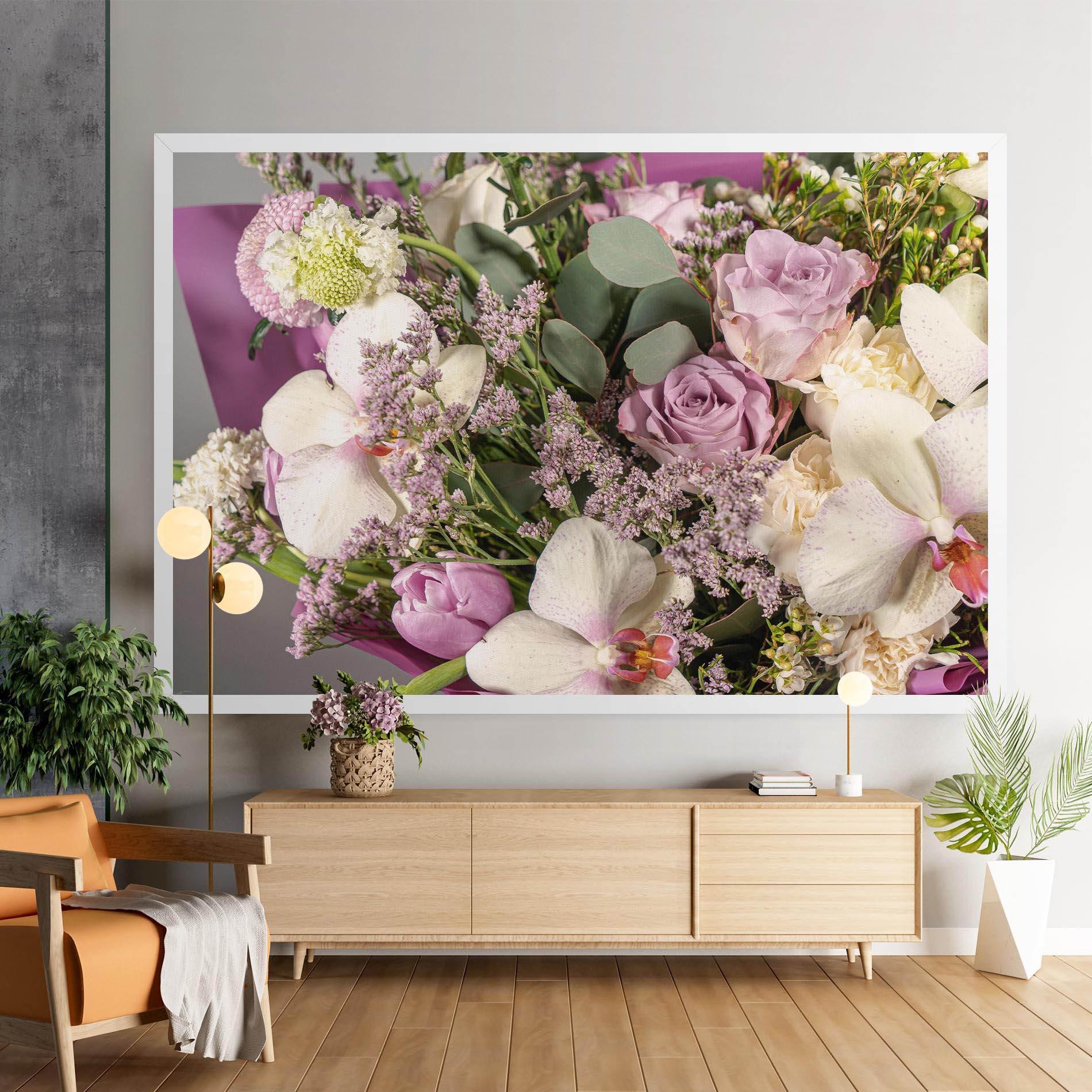 Tablou Canvas Cute Purple Bouquet mockup 9