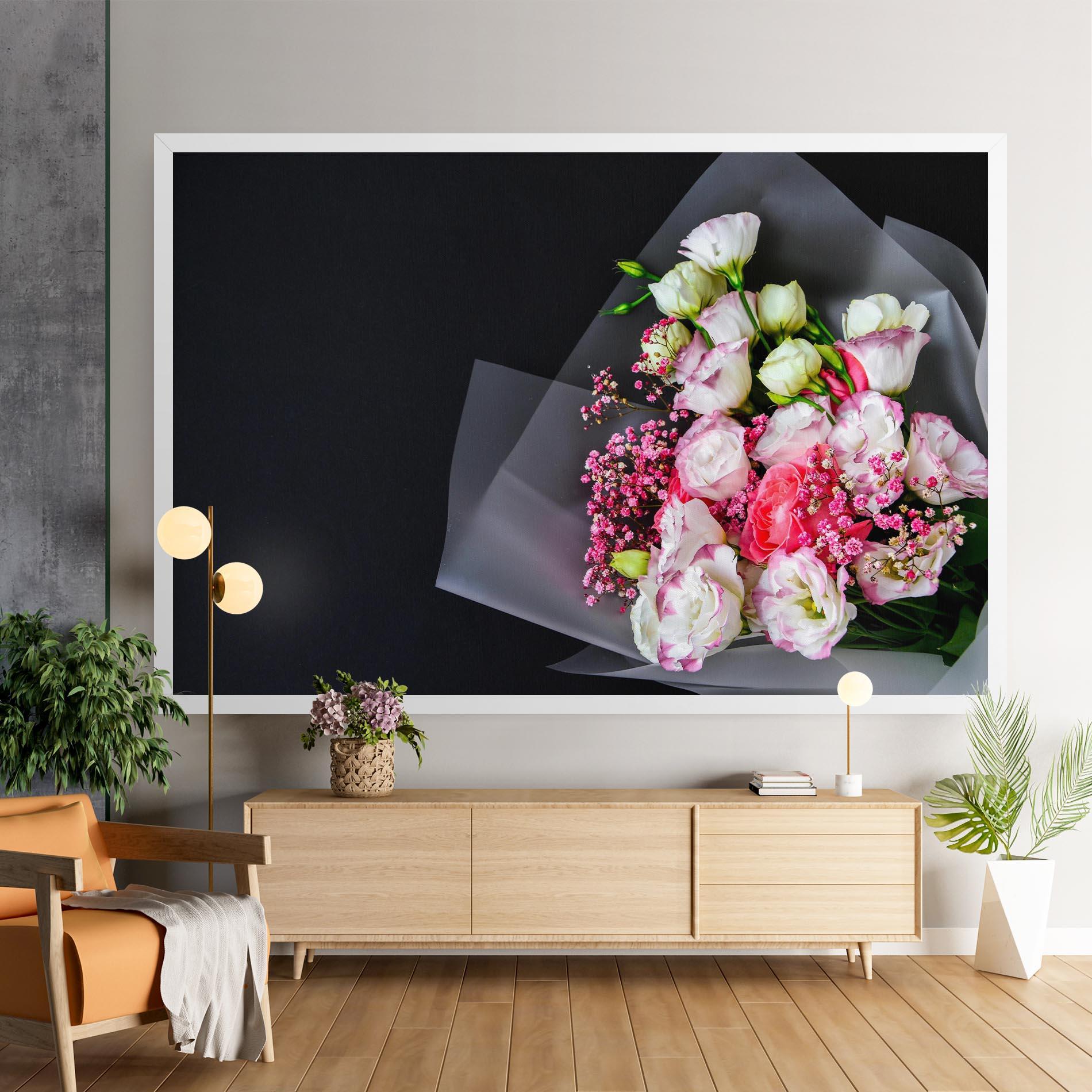 Tablou Canvas Cute Roses Bouquet mockup 9