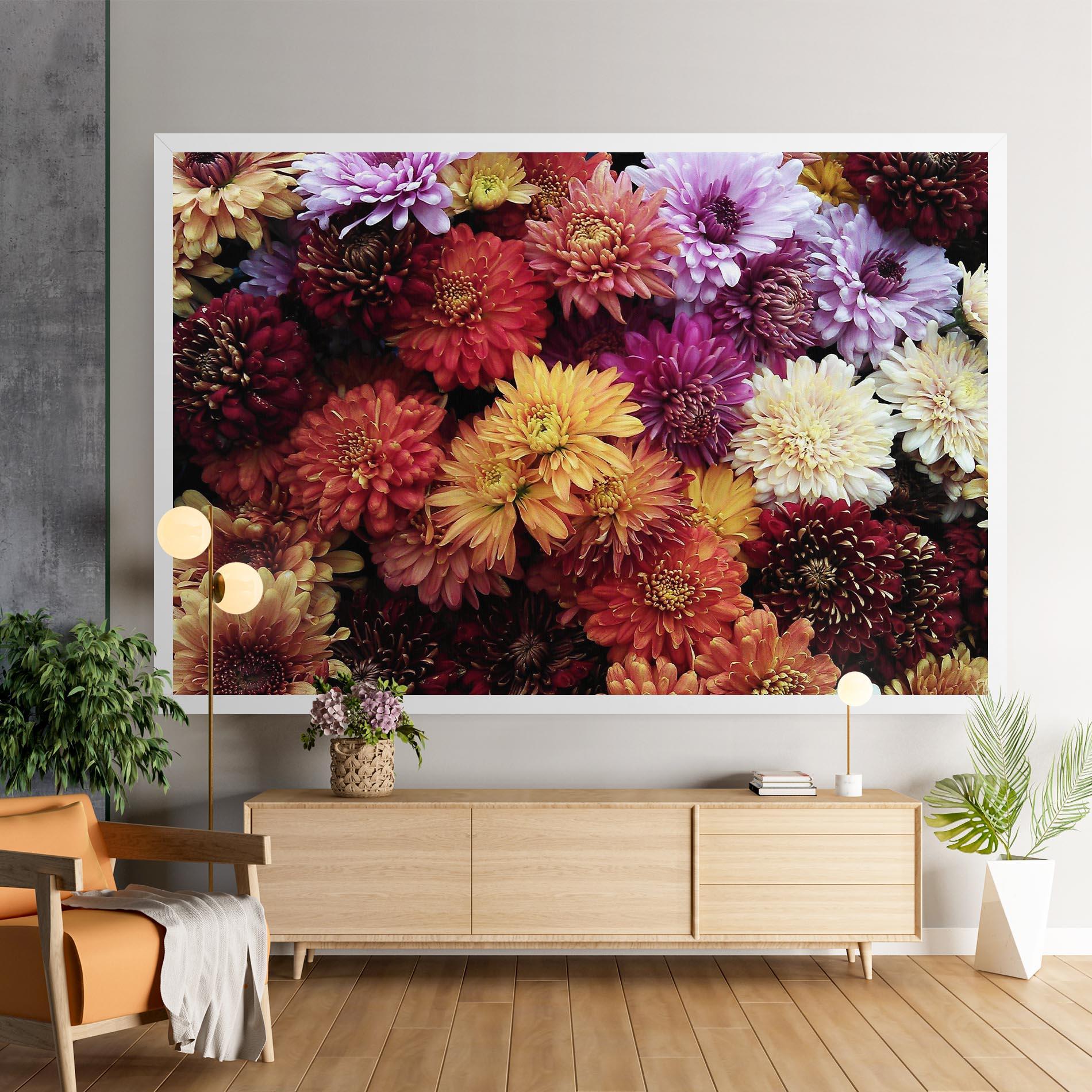 Tablou Canvas Flower Wall mockup 9