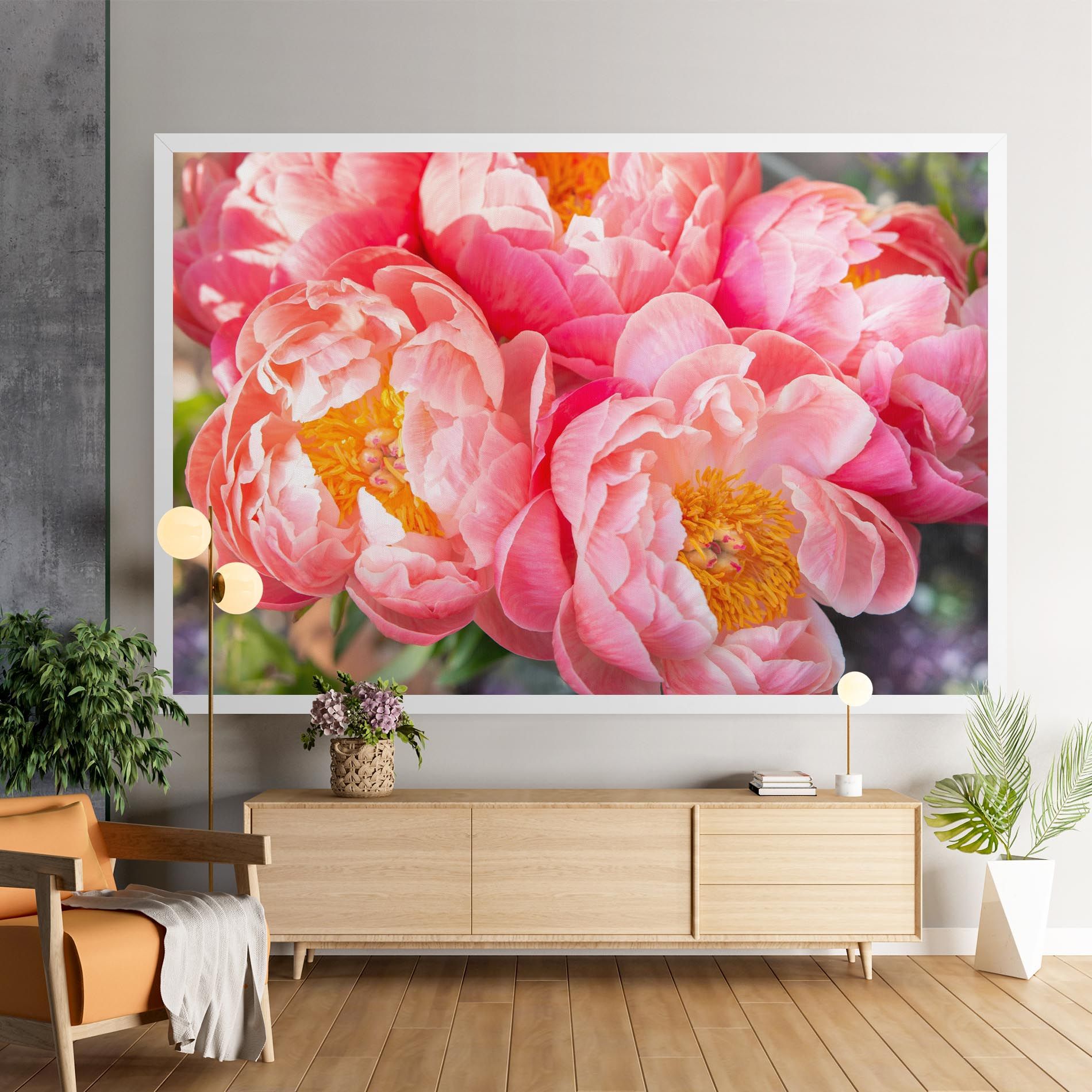 Opened Peonies Bouquet mockup 9