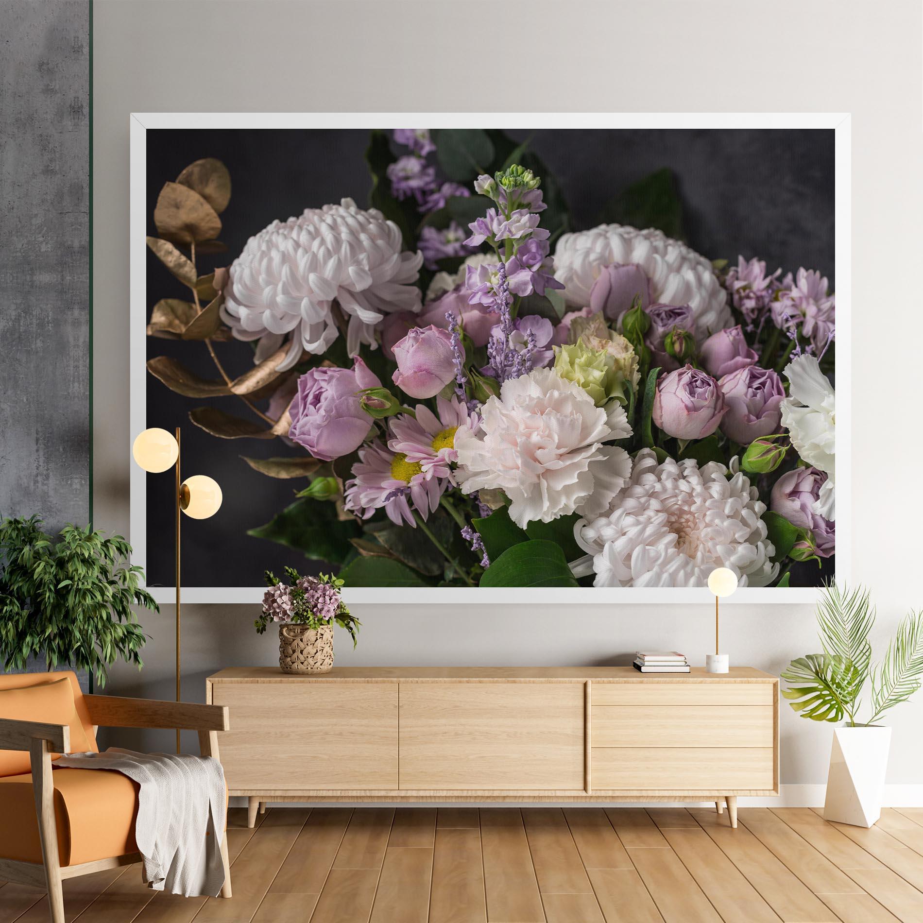 Tablou Canvas Pastel Purple Bouquet mockup 9