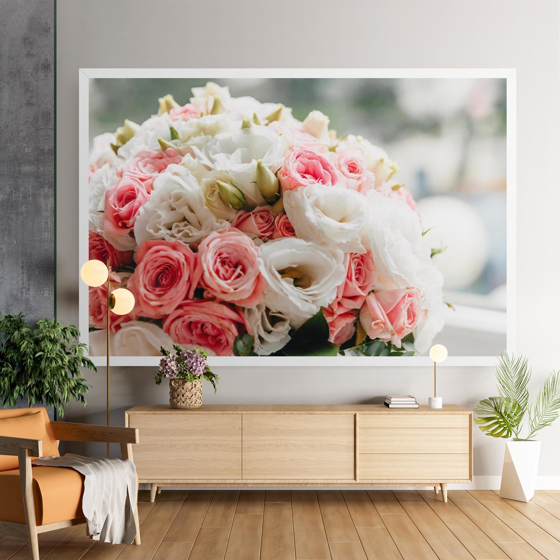Tablou Canvas Pink Beautiful Bouquet mockup 9
