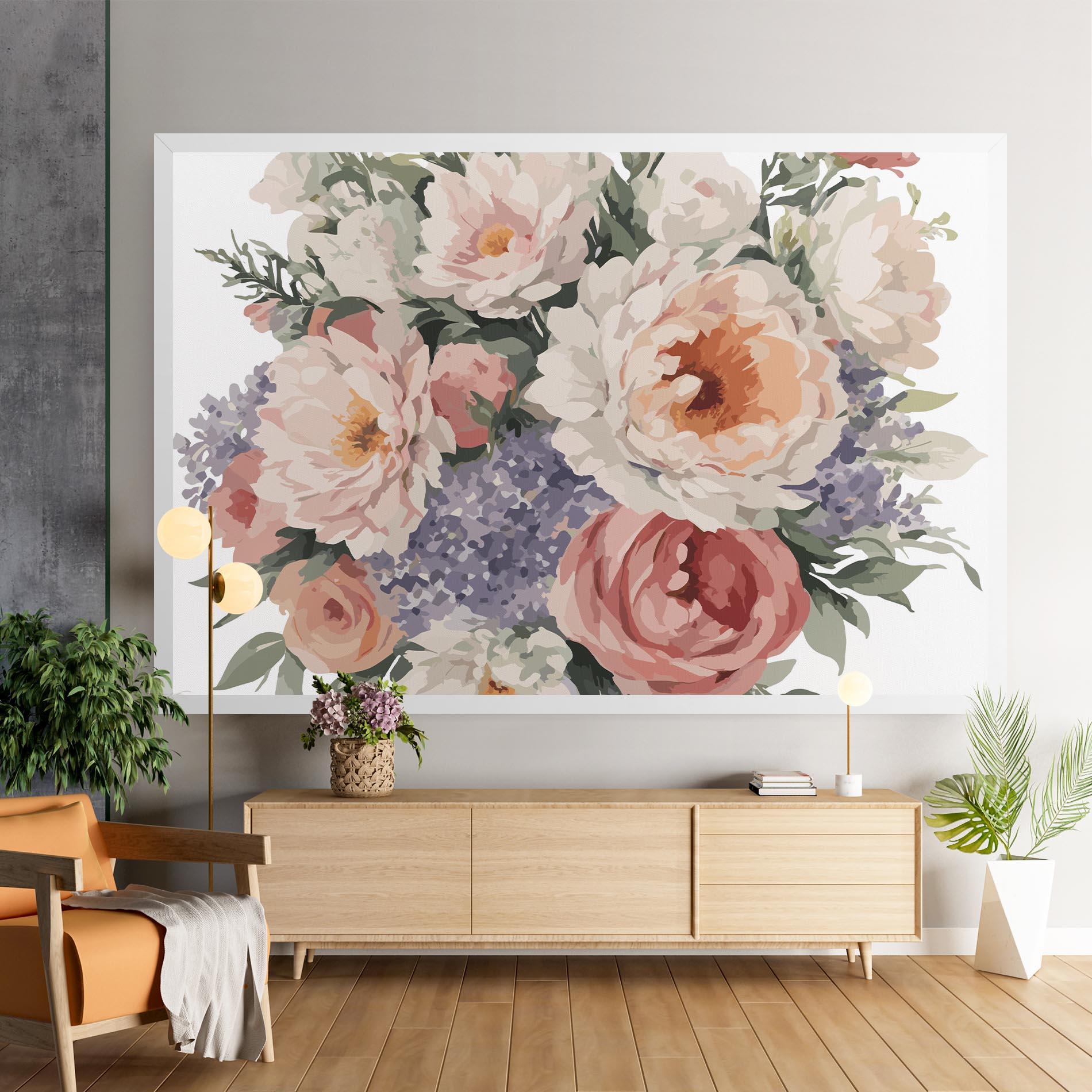 Tablou Canvas Pretty Watercolor Bouquet mockup 9