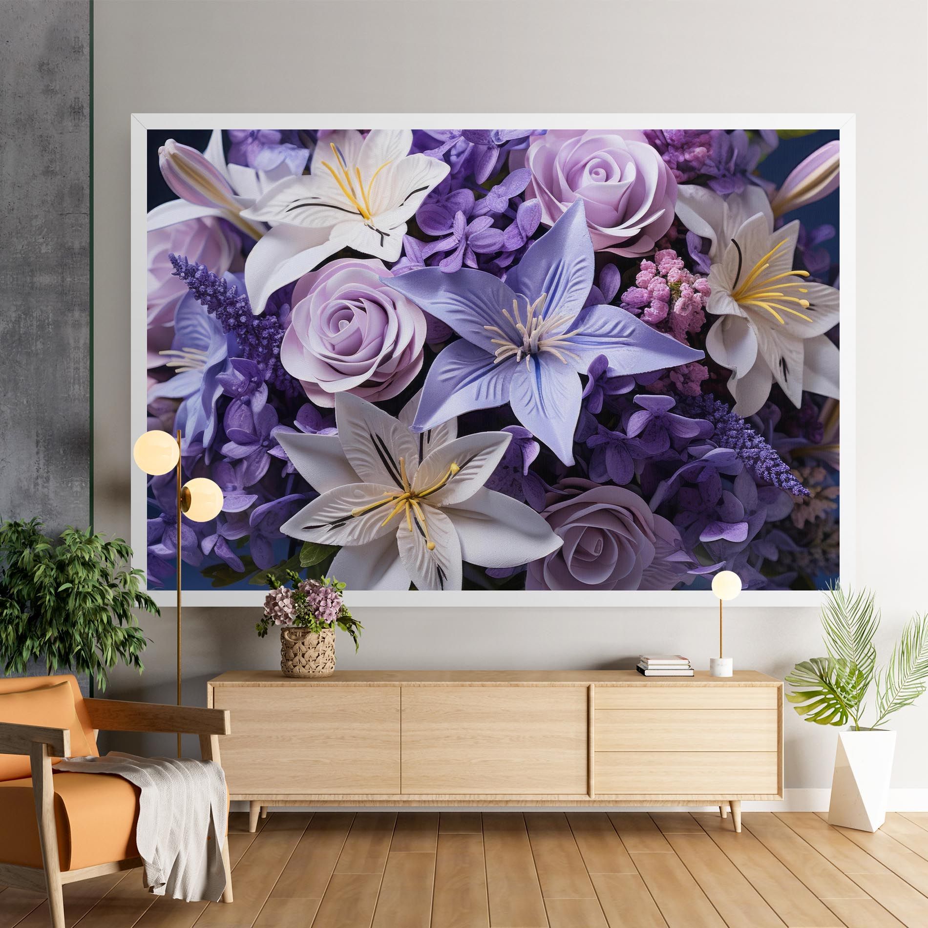 Purple Cute Bouquet mockup 9