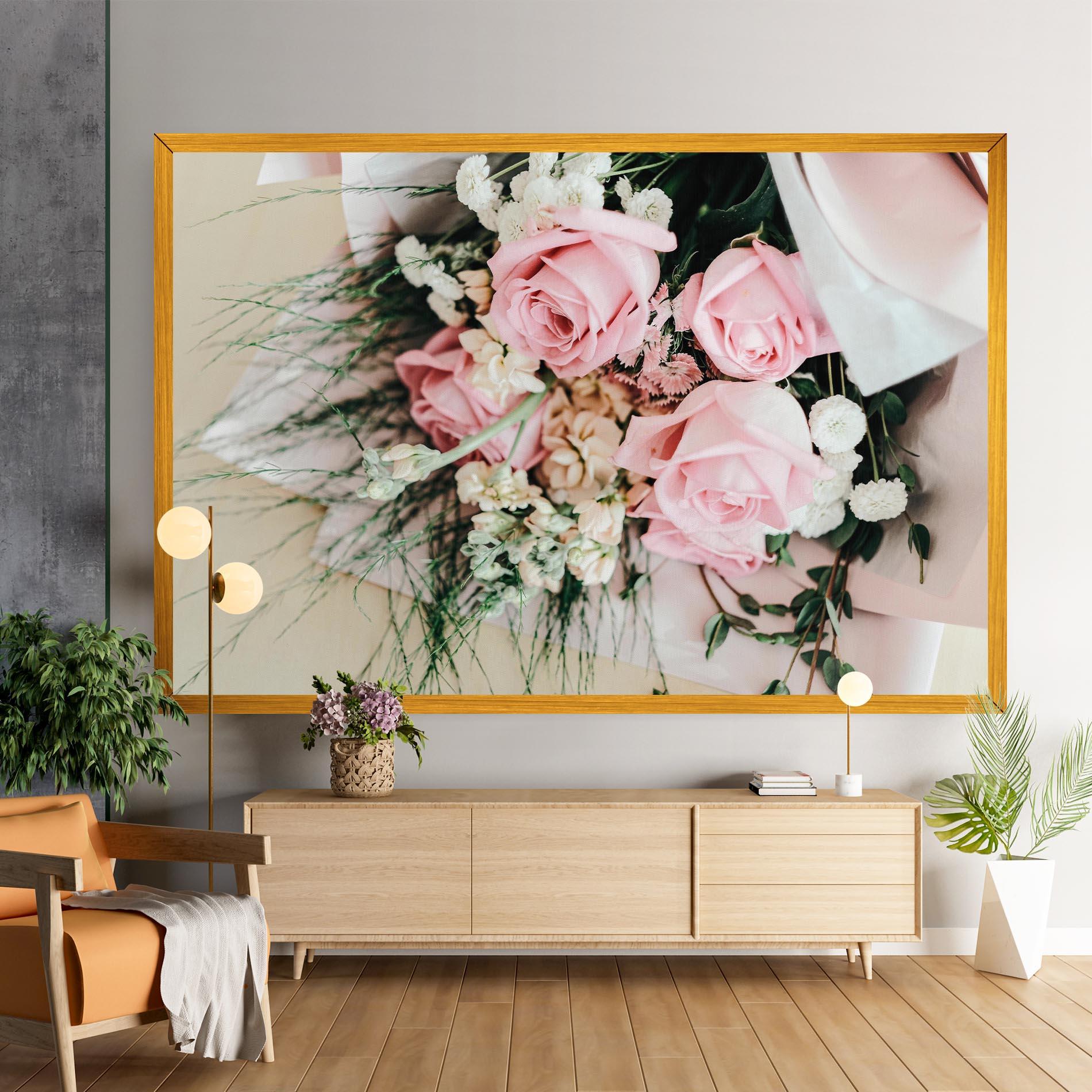 Tablou Canvas Baby Pink Bouquet mockup 9