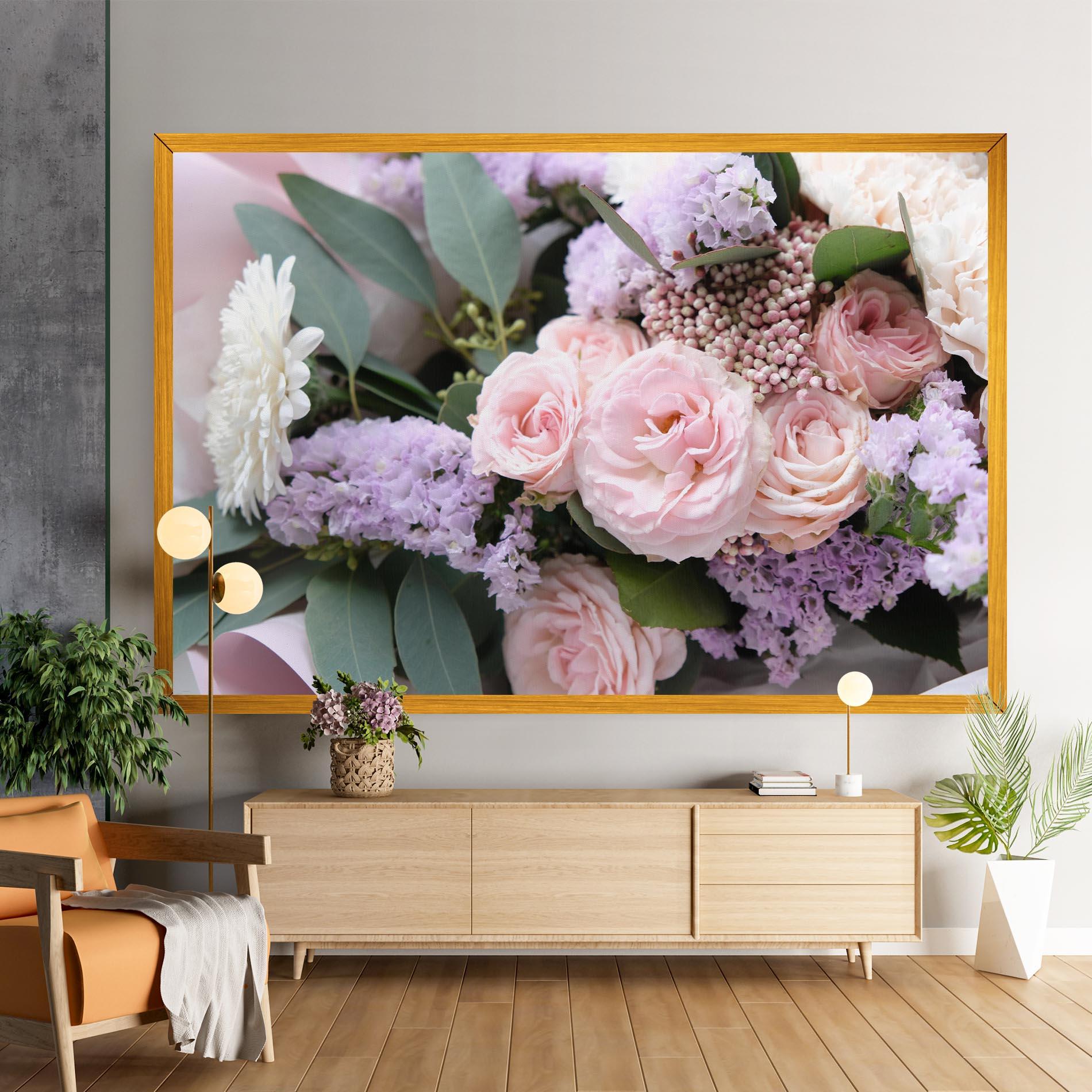 Tablou Canvas Beautiful Pink Roses mockup 9