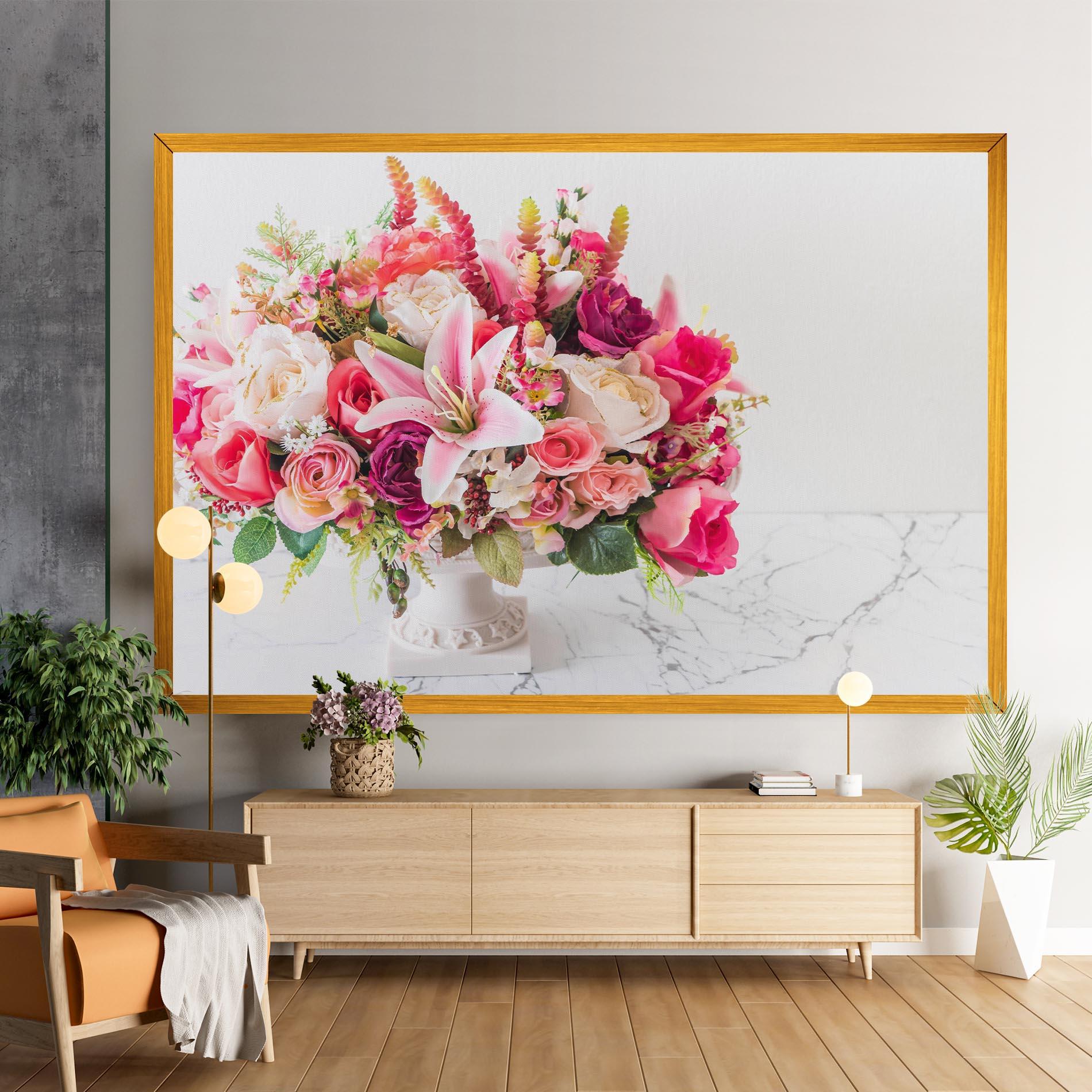 Tablou Canvas Bouquet Flowers Vase mockup 9