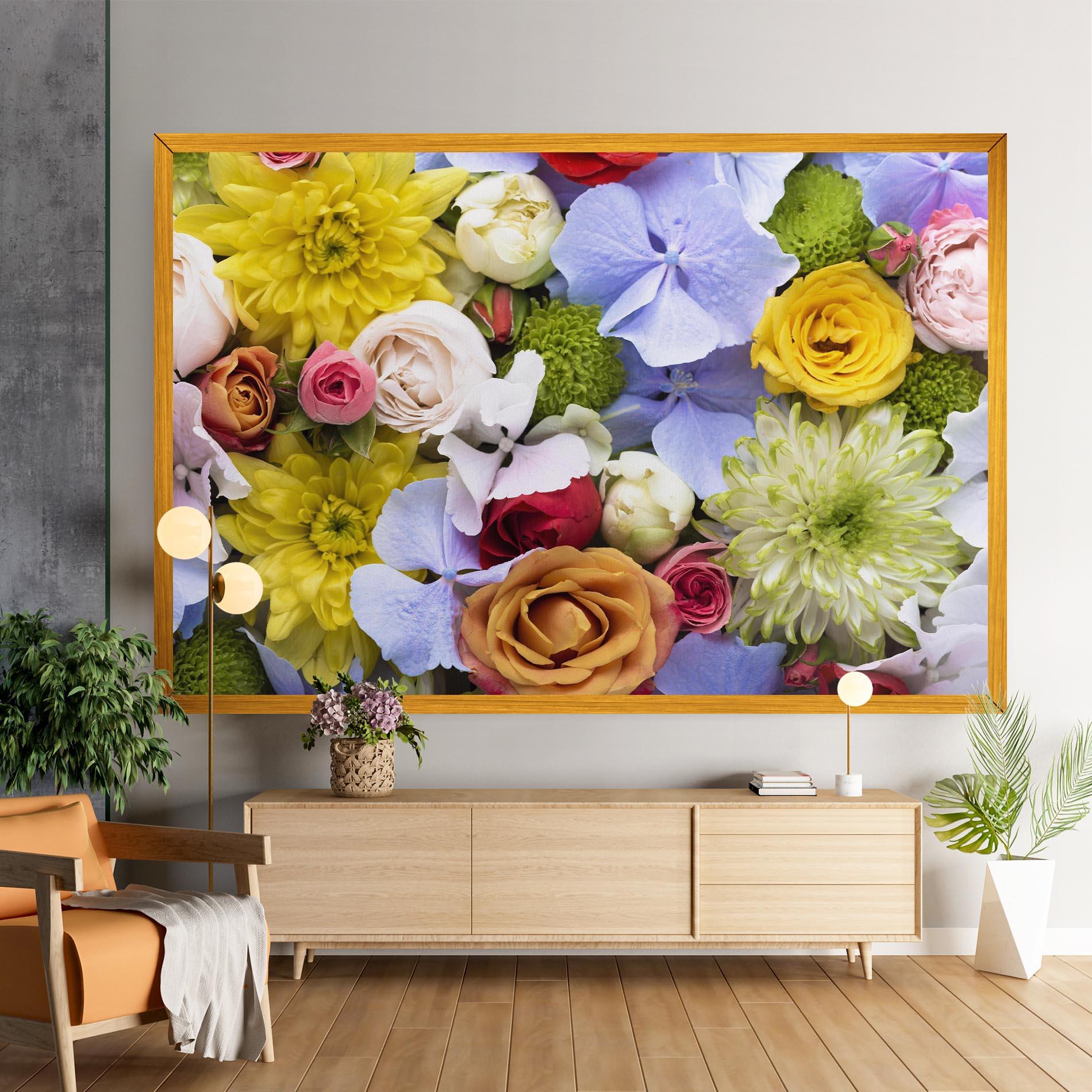 Tablou Canvas Color Mix Flower Bouquet mockup 9