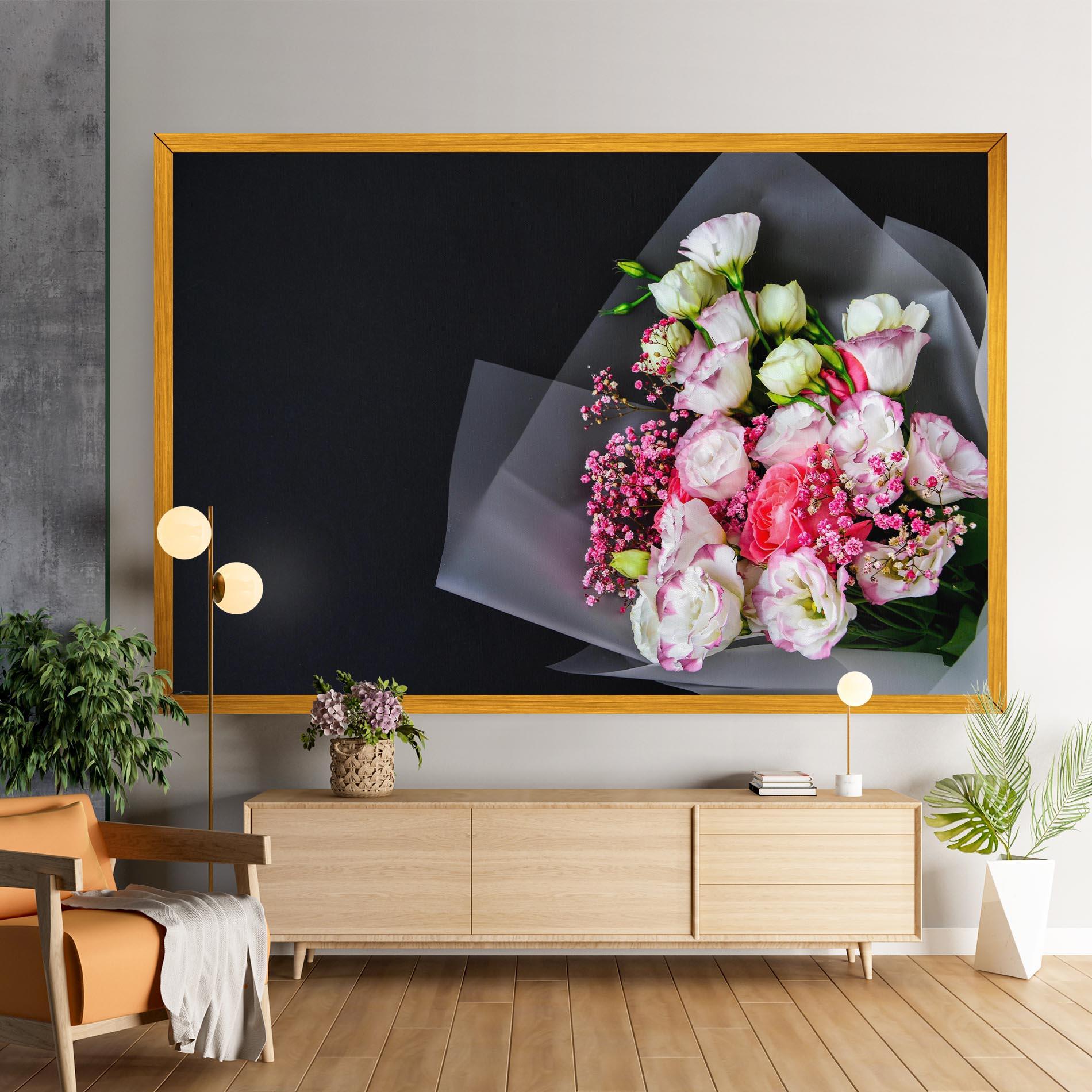 Tablou Canvas Cute Roses Bouquet mockup 9