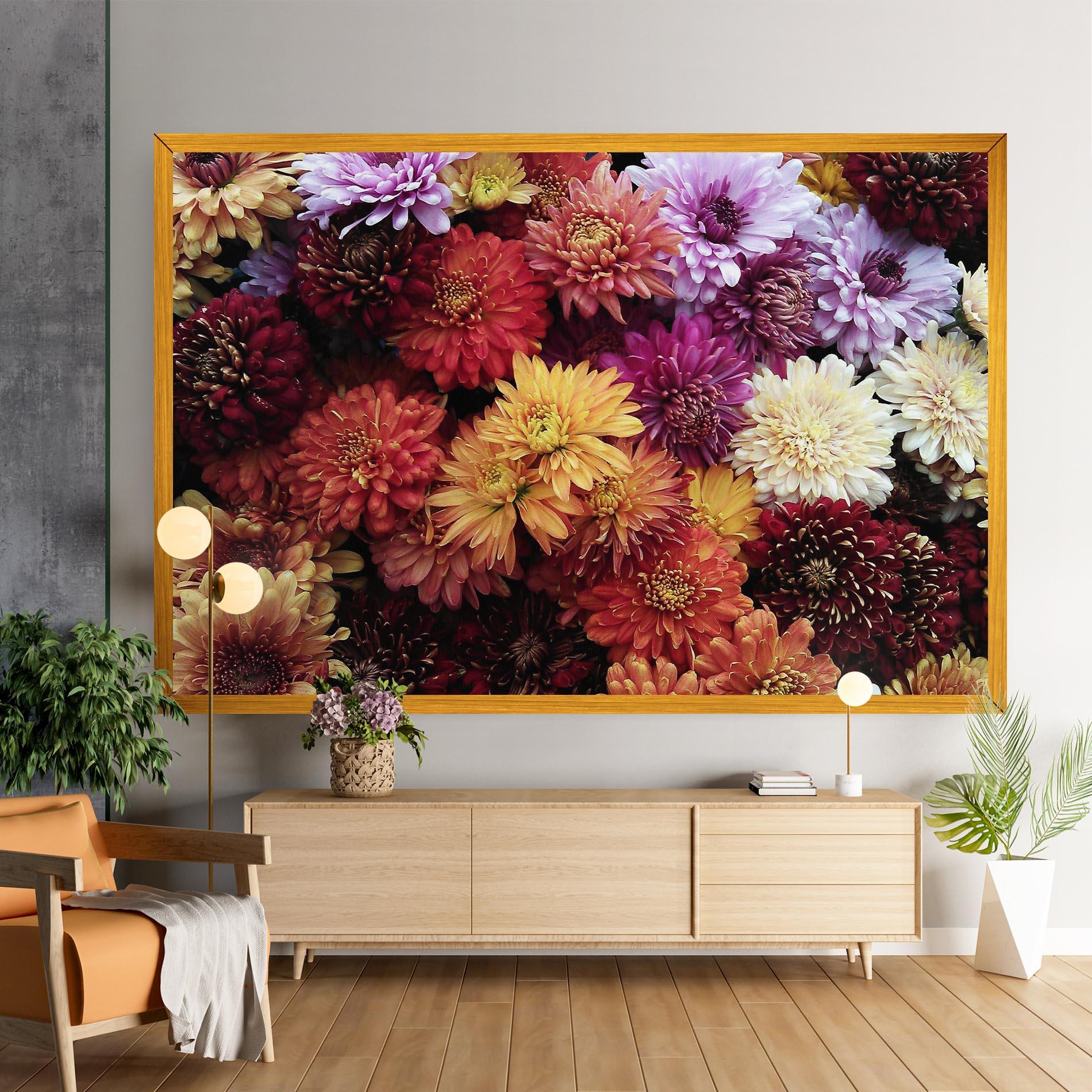 Tablou Canvas Flower Wall mockup 9