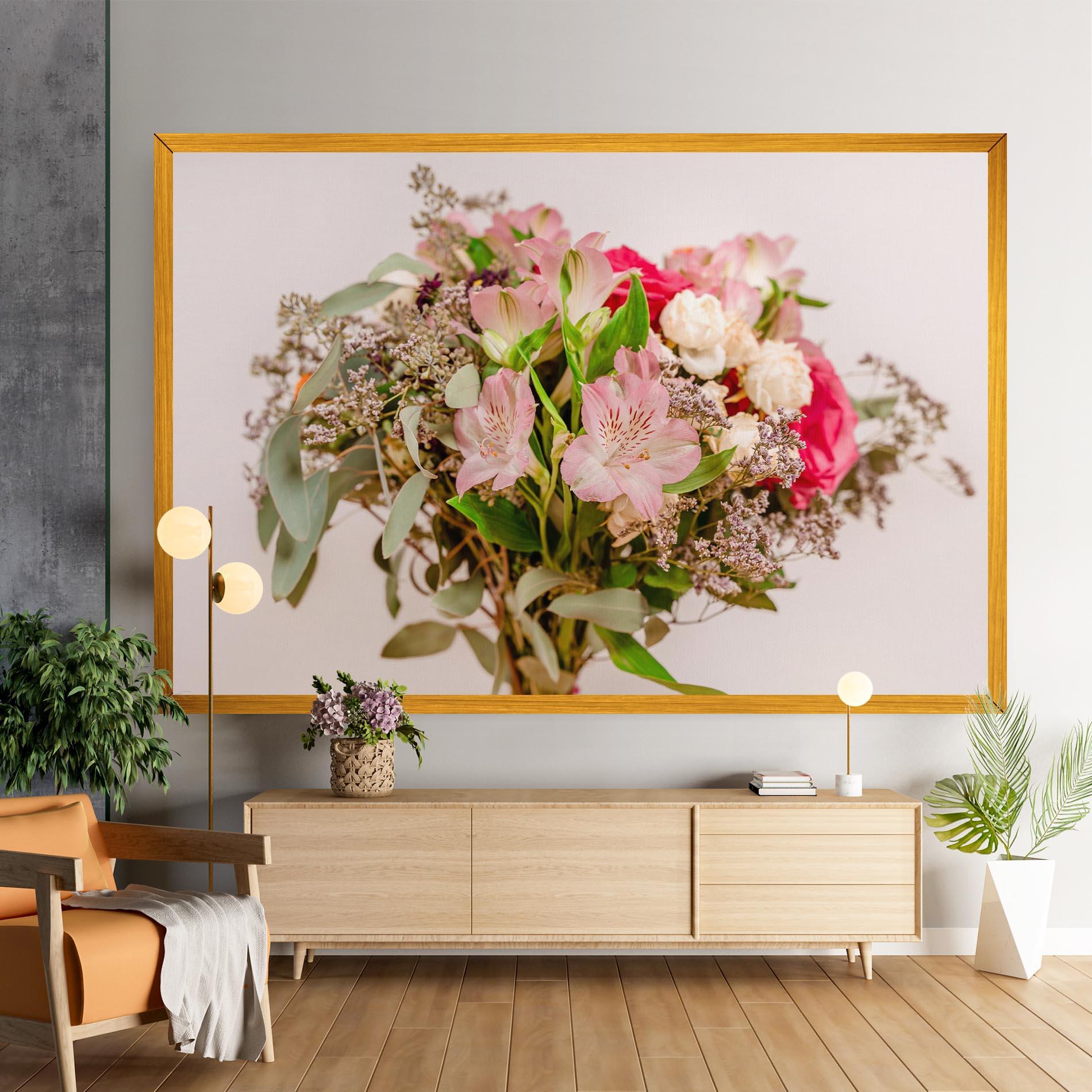 Tablou Canvas Girly Pink Bouquet mockup 9