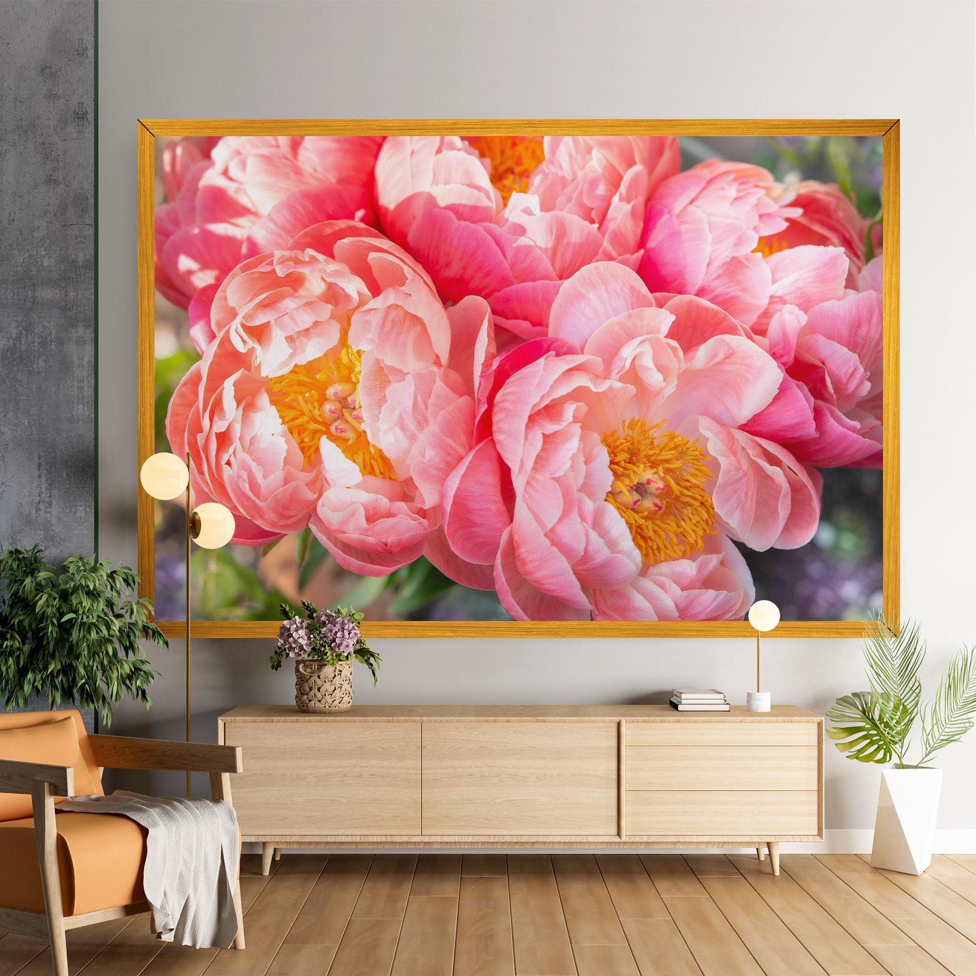 Opened Peonies Bouquet mockup 9