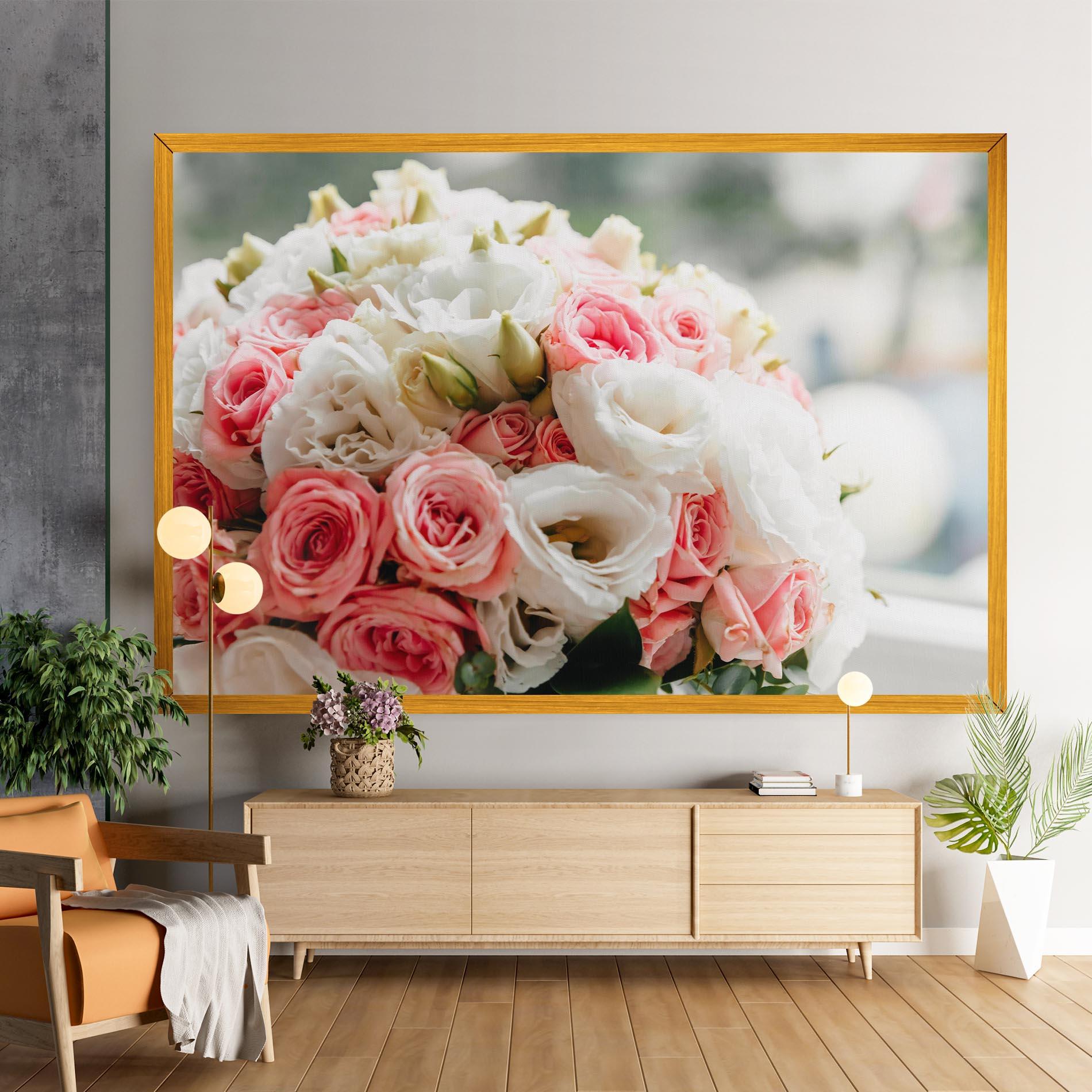 Tablou Canvas Pink Beautiful Bouquet mockup 9