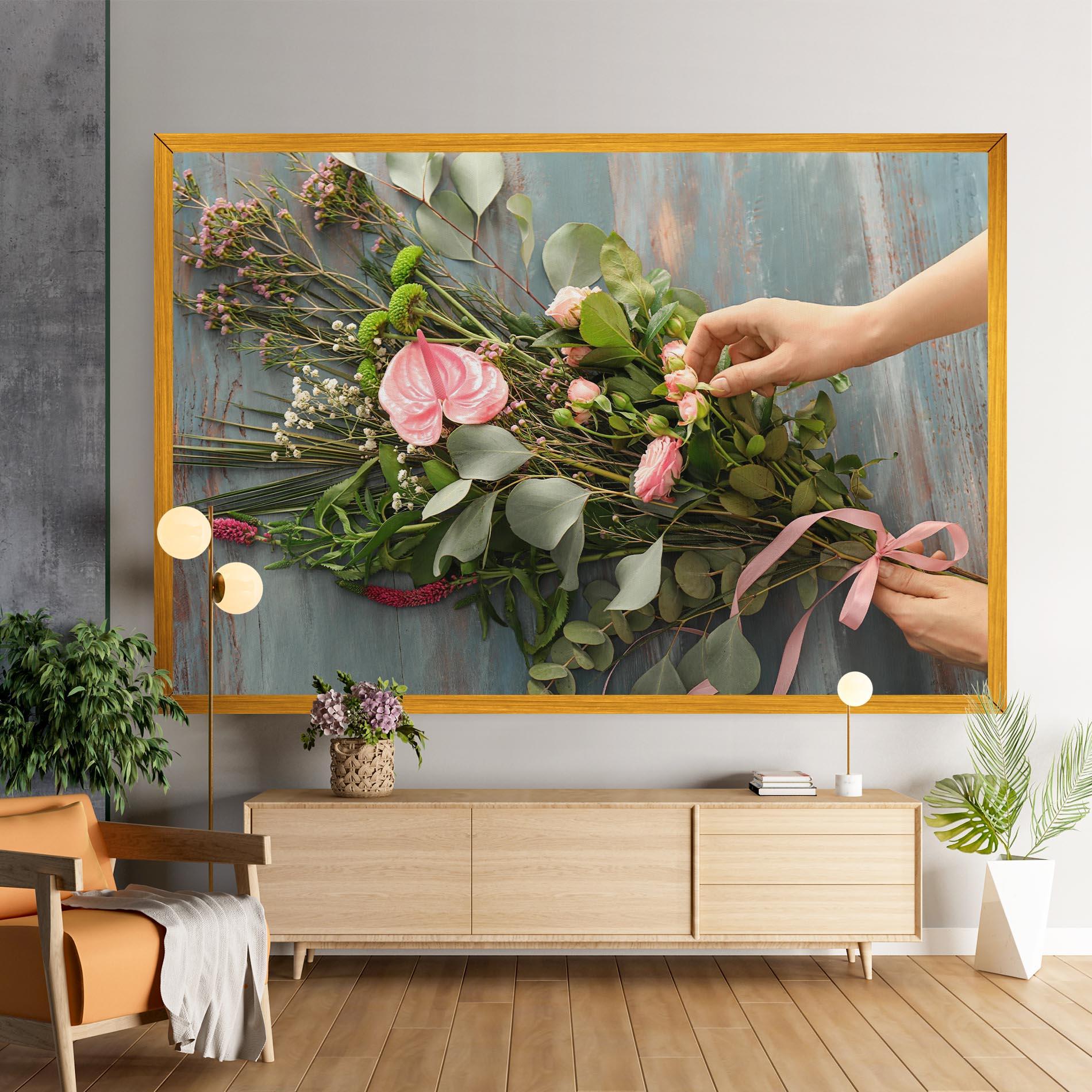 Tablou Canvas Preparing Bouquet mockup 9