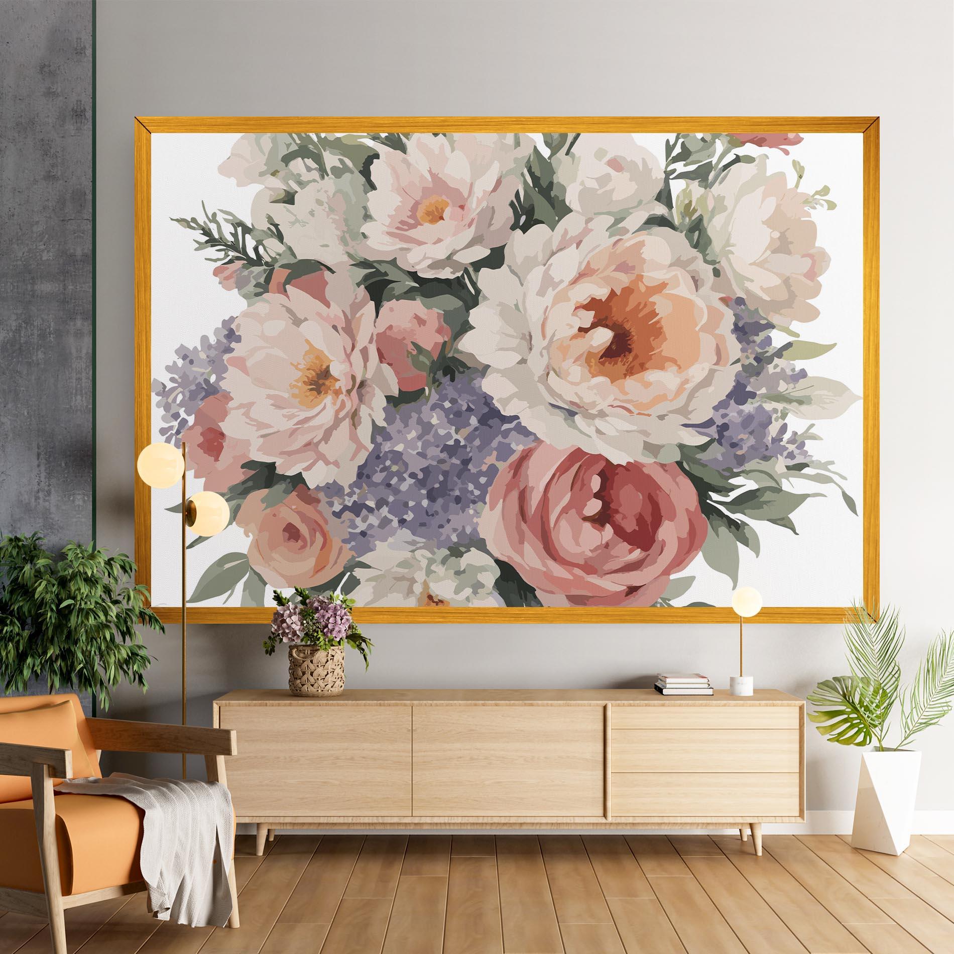 Tablou Canvas Pretty Watercolor Bouquet mockup 9