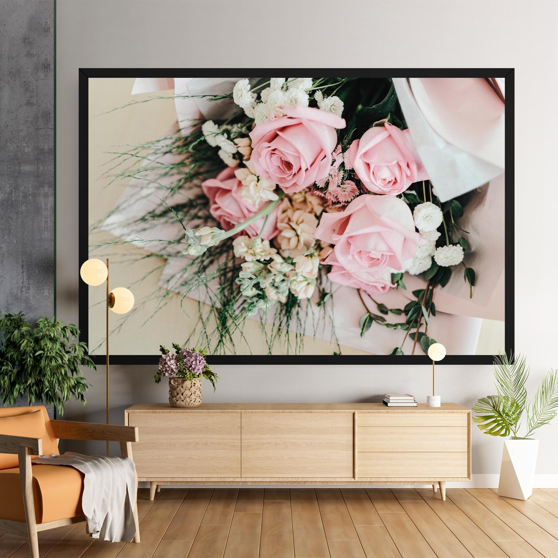 Tablou Canvas Baby Pink Bouquet mockup 9