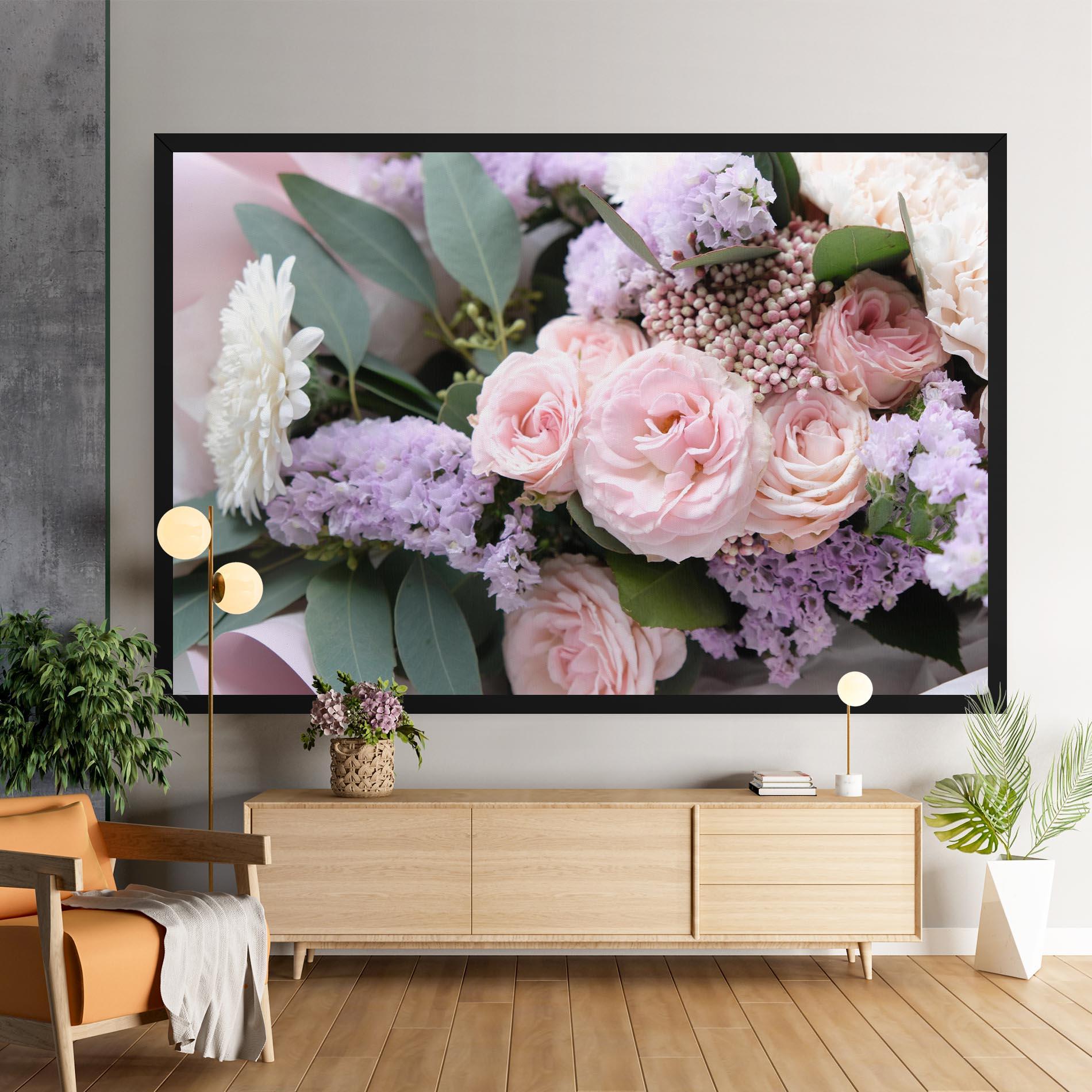 Tablou Canvas Beautiful Pink Roses mockup 9