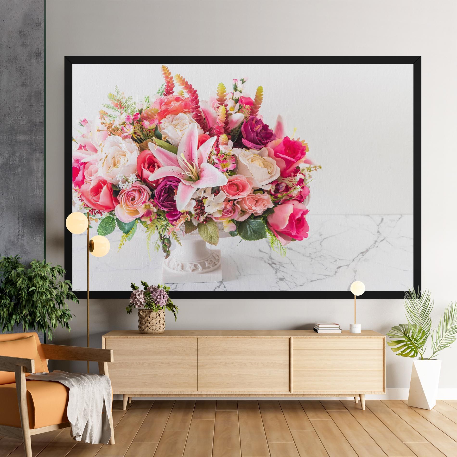 Bouquet Flowers Vase mockup 9