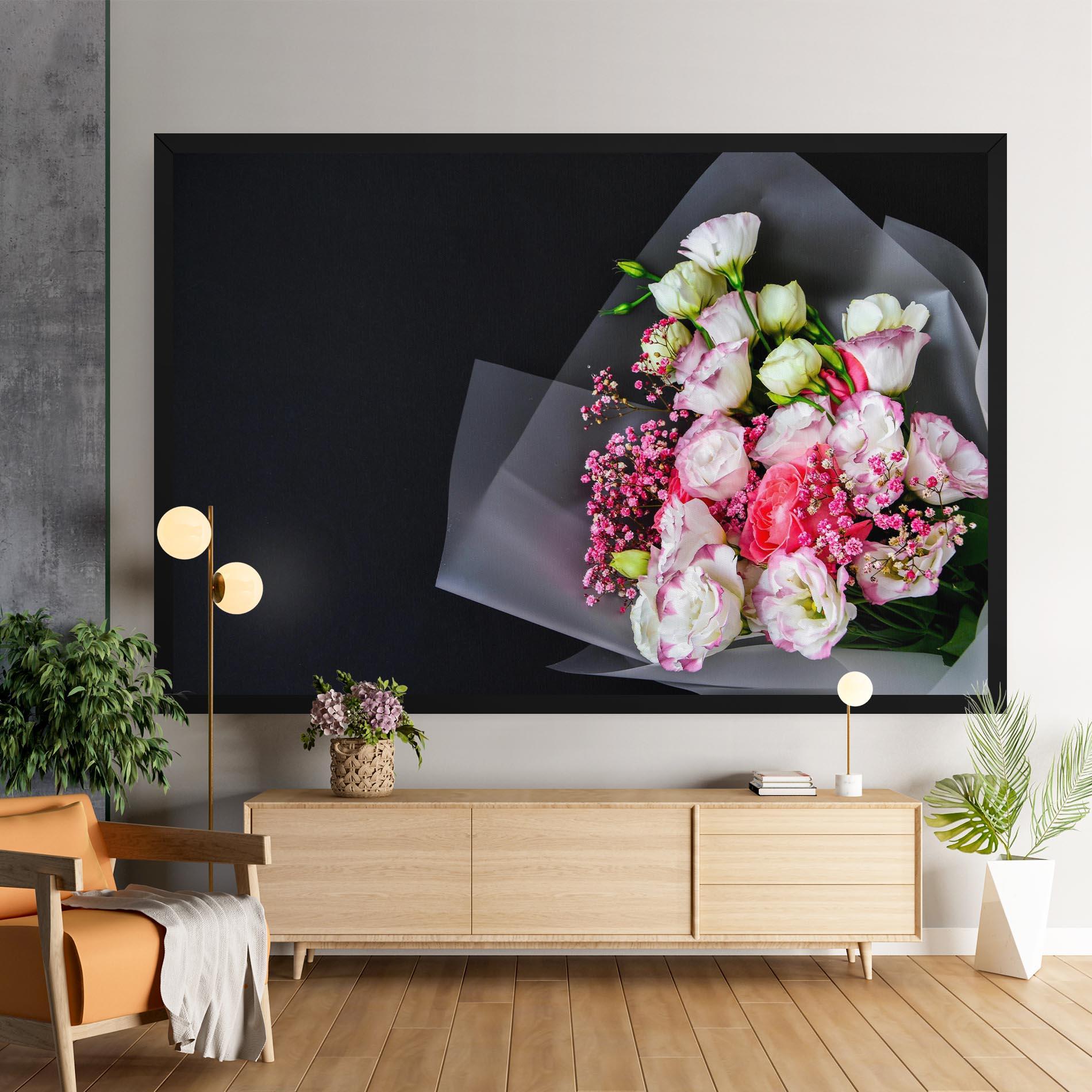 Tablou Canvas Cute Roses Bouquet mockup 9