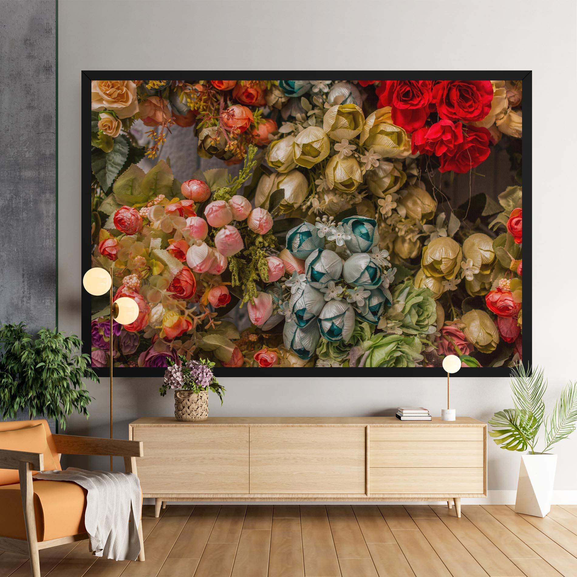 Tablou Canvas Fake Flowers Wall mockup 9