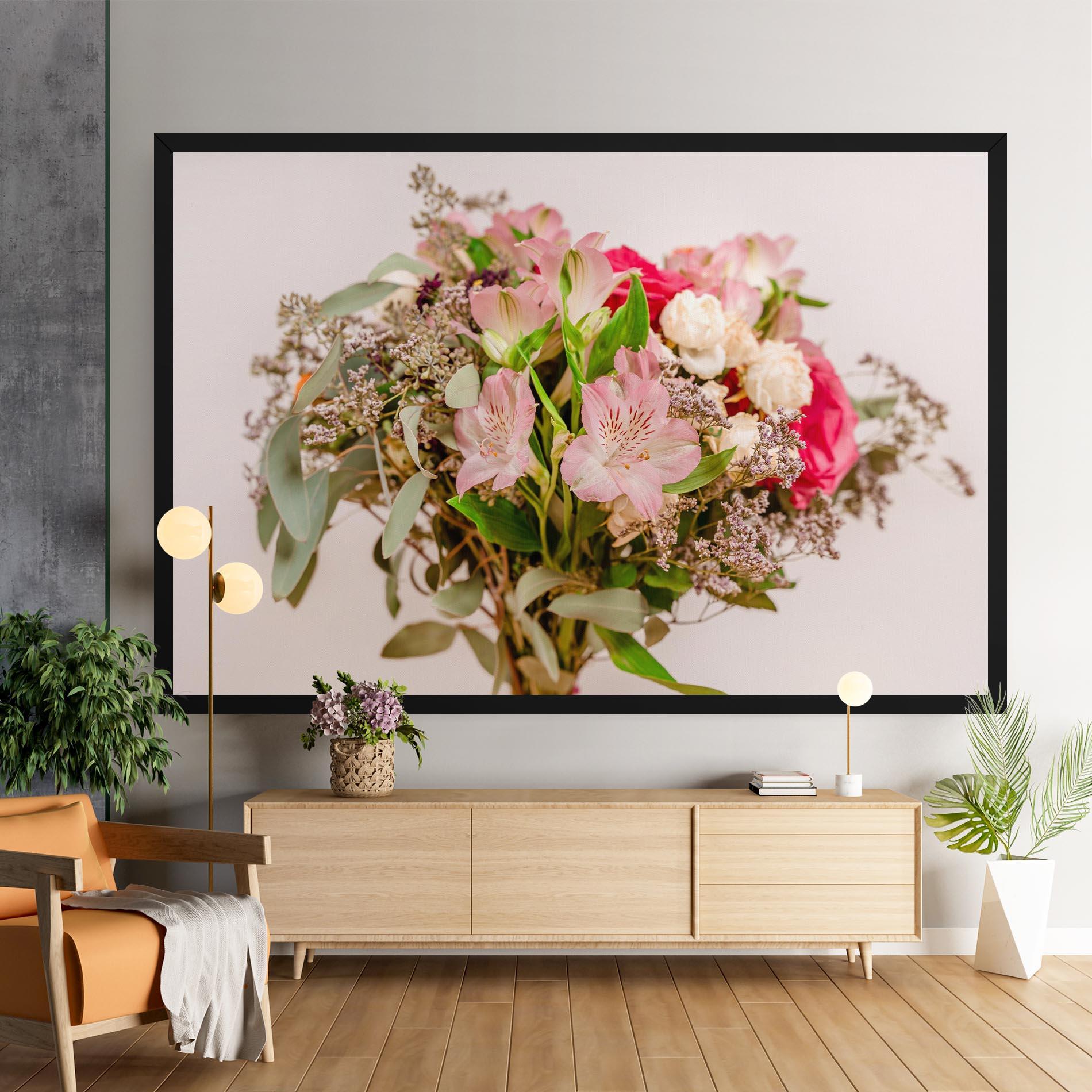 Tablou Canvas Girly Pink Bouquet mockup 9