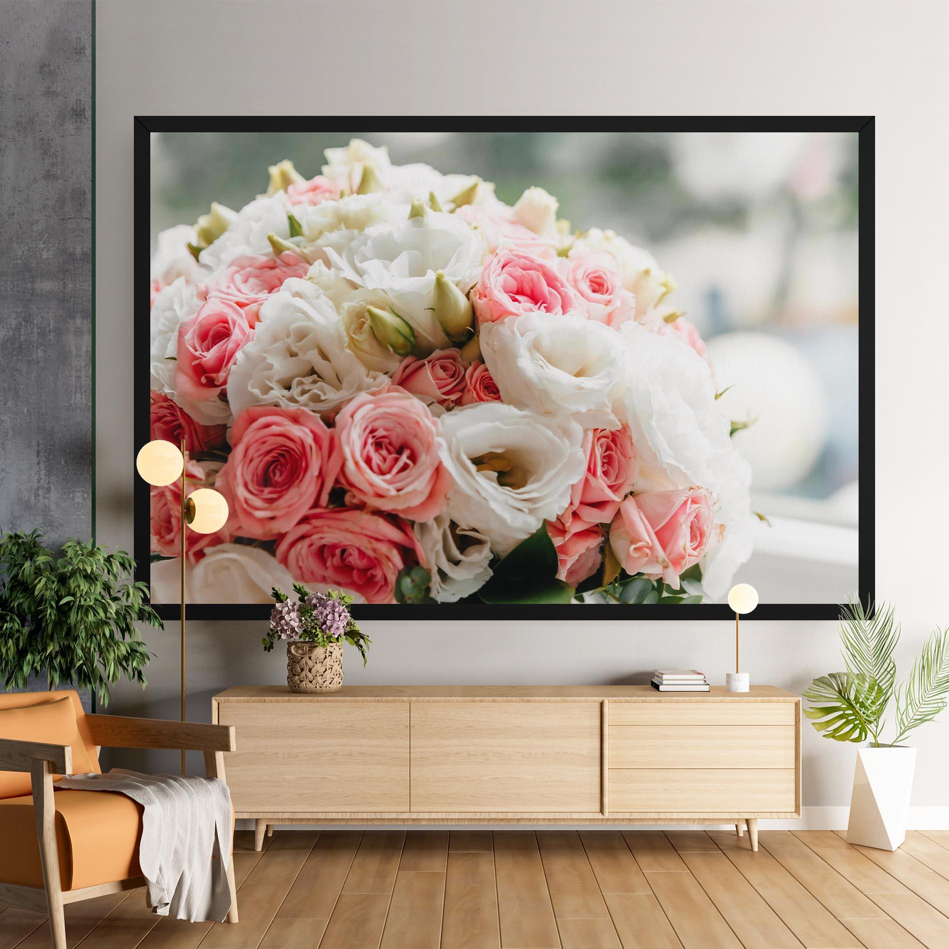 Tablou Canvas Pink Beautiful Bouquet mockup 9