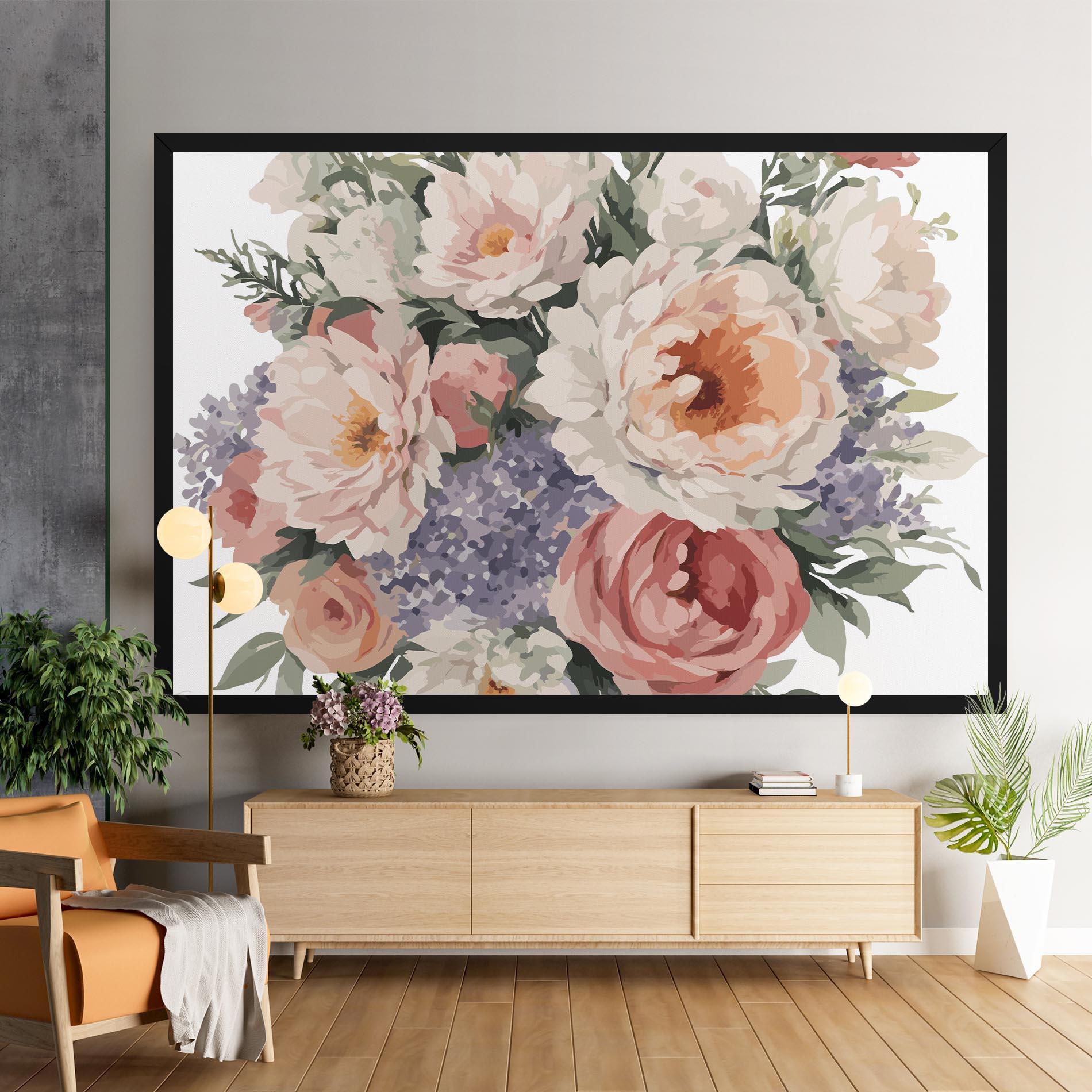 Tablou Canvas Pretty Watercolor Bouquet mockup 9