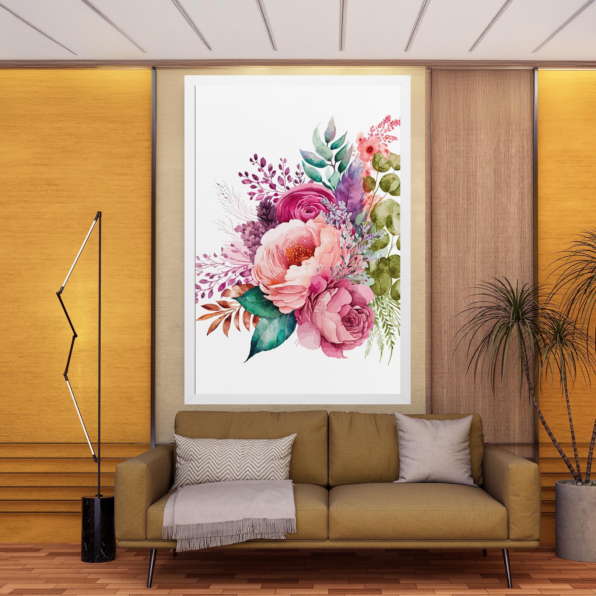 Tablou Canvas Bouquet Of Pink Roses mockup 9