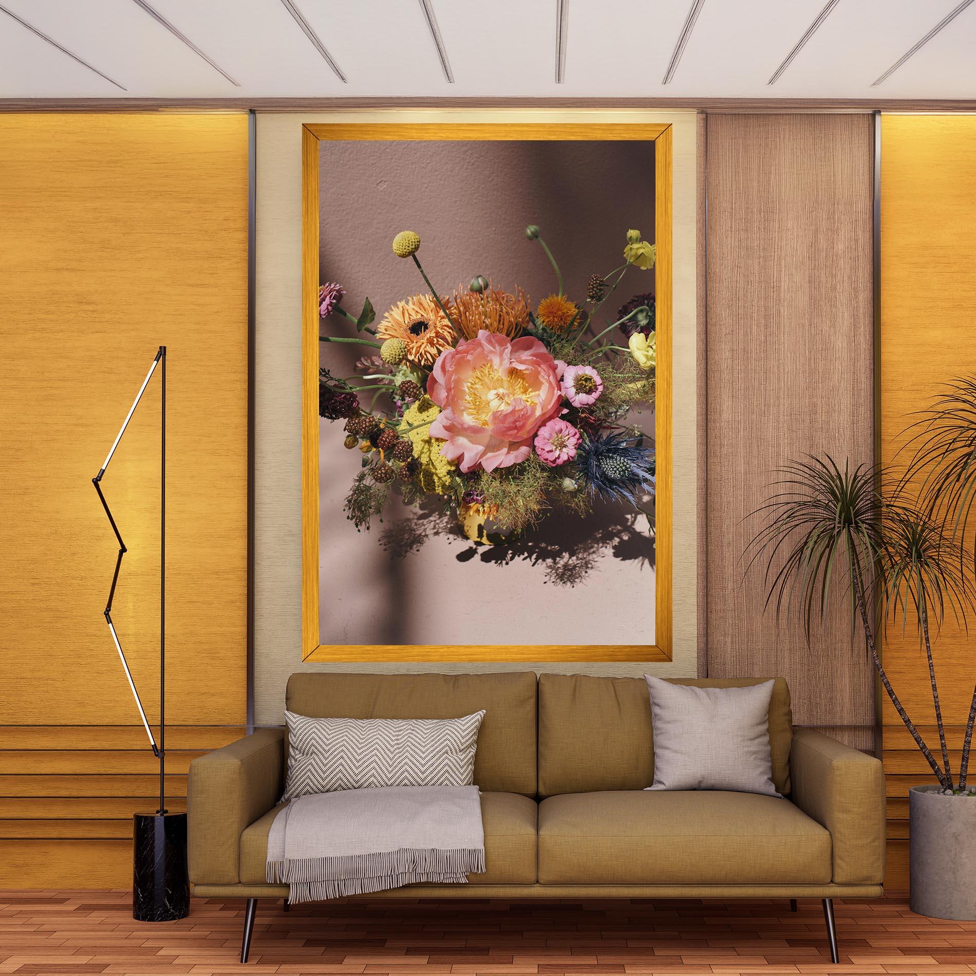Tablou Canvas Pastel Orange Bouquet mockup 9
