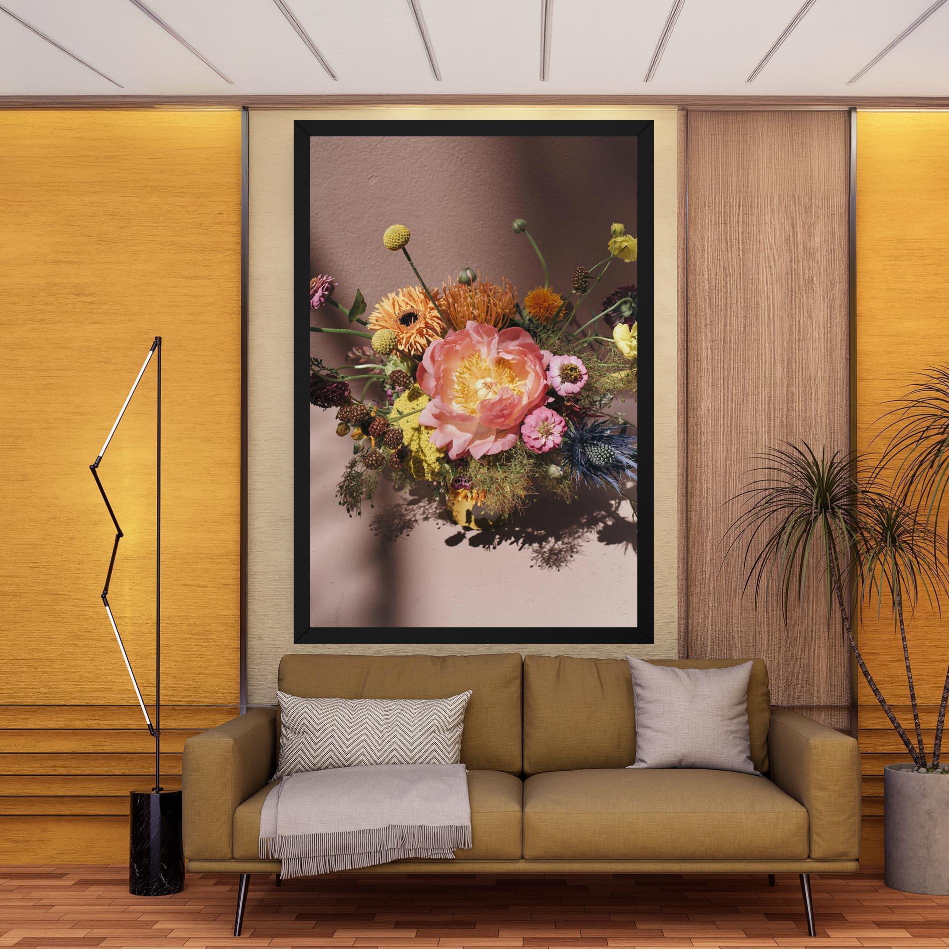 Tablou Canvas Pastel Orange Bouquet mockup 9