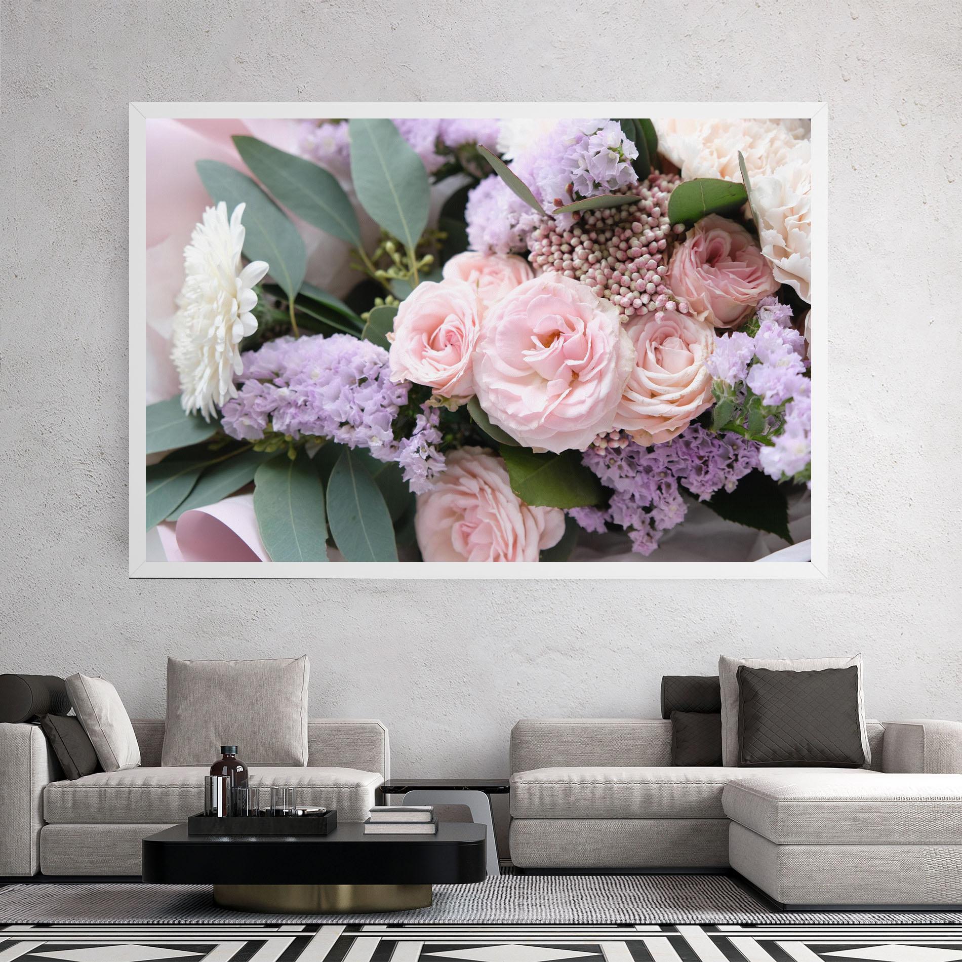 Tablou Canvas Beautiful Pink Roses mockup 2